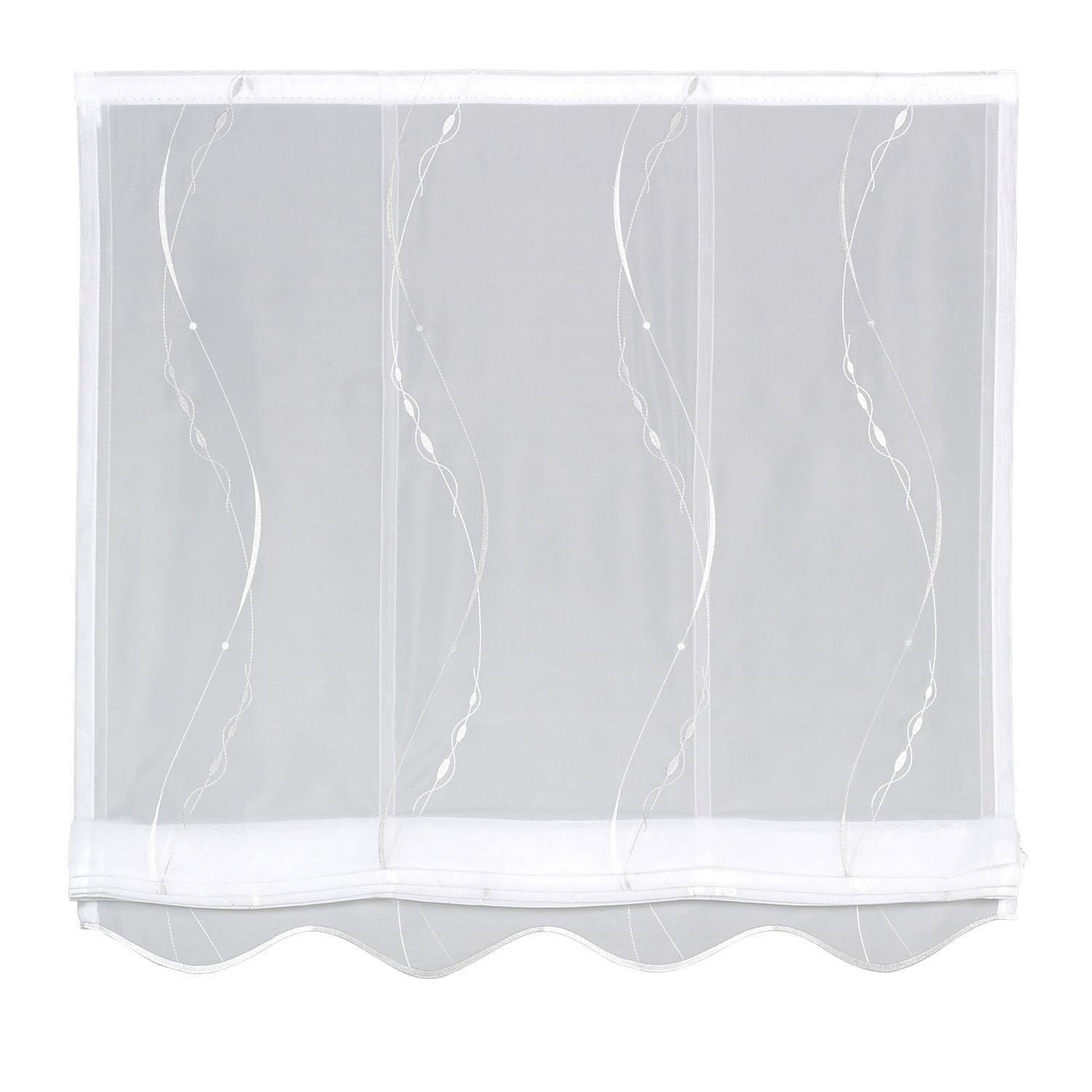 Image of Gerster Raffrollo »Kirk«, mit Klettband, ohne Bohren, freihängend, Raffrollo Kirk mit Stickerei-Design bei Ackermann Versand Schweiz