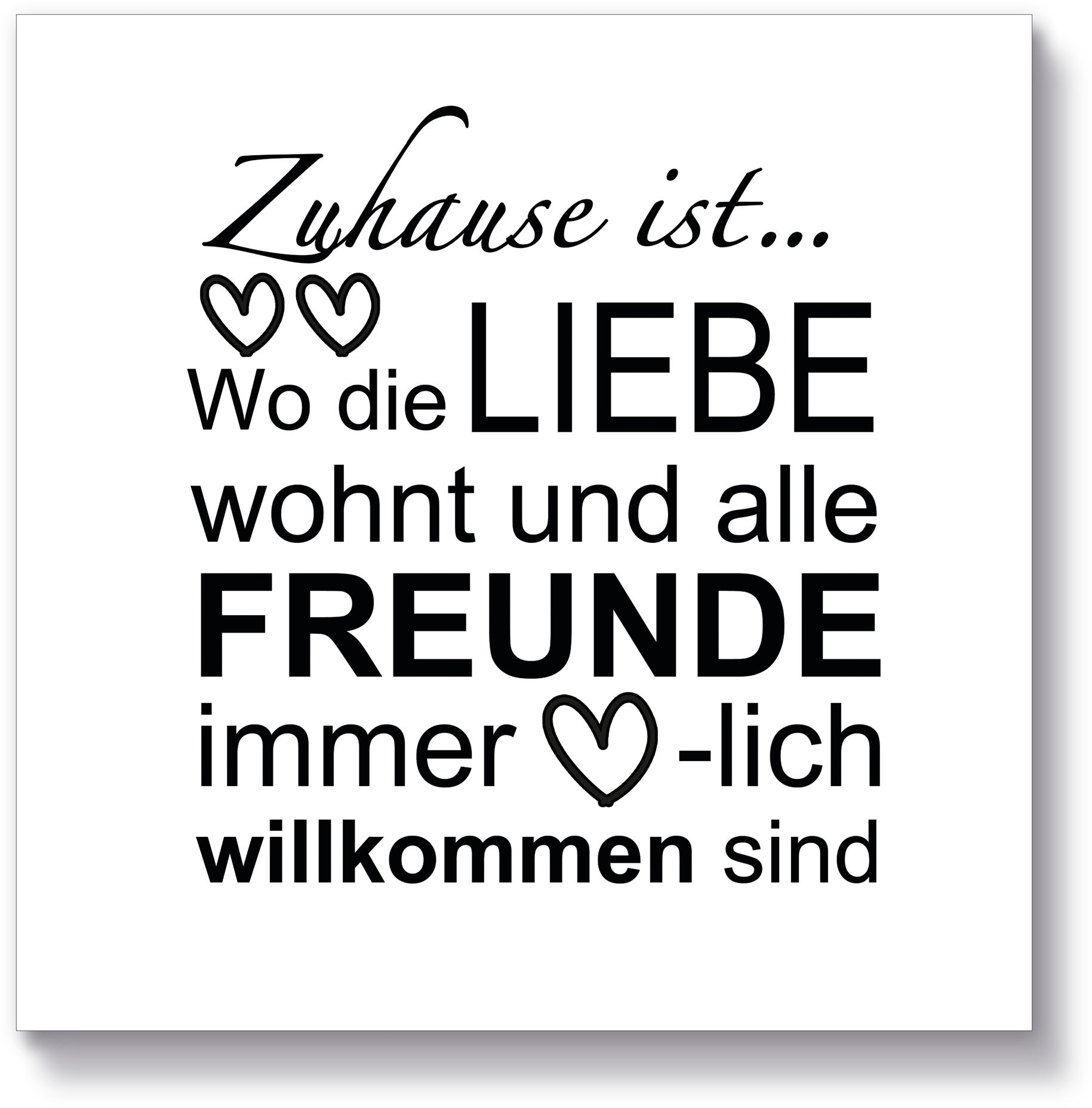 Image of Artland Holzbild »Wo die Liebe wohnt«, Sprüche & Texte, (1 St.) bei Ackermann Versand Schweiz