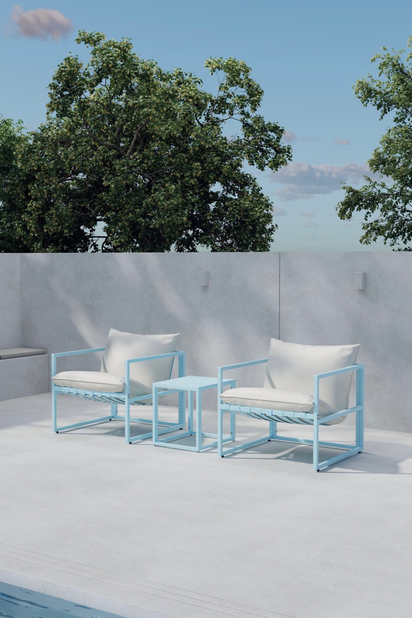 Venture Home Ensemble salon de jardin »Messina, grosszügiges Outdoor-Set für hohen Sitzkomfort« 3 tlg. mobilier lounge avec revêtement en tissu, agréable, doux
