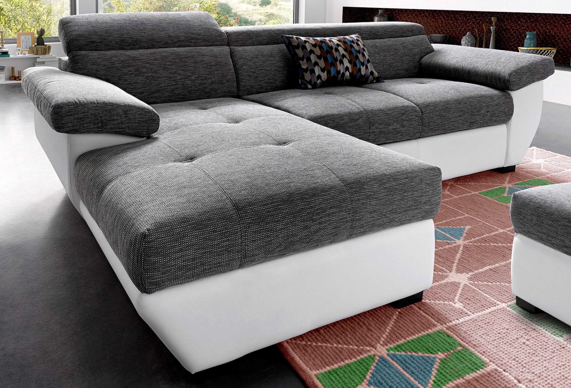 COTTA Ecksofa »Speedway L-Form«, mit Kopfteilverstellung, wahlweise mit Bettfunktion & Bettkasten