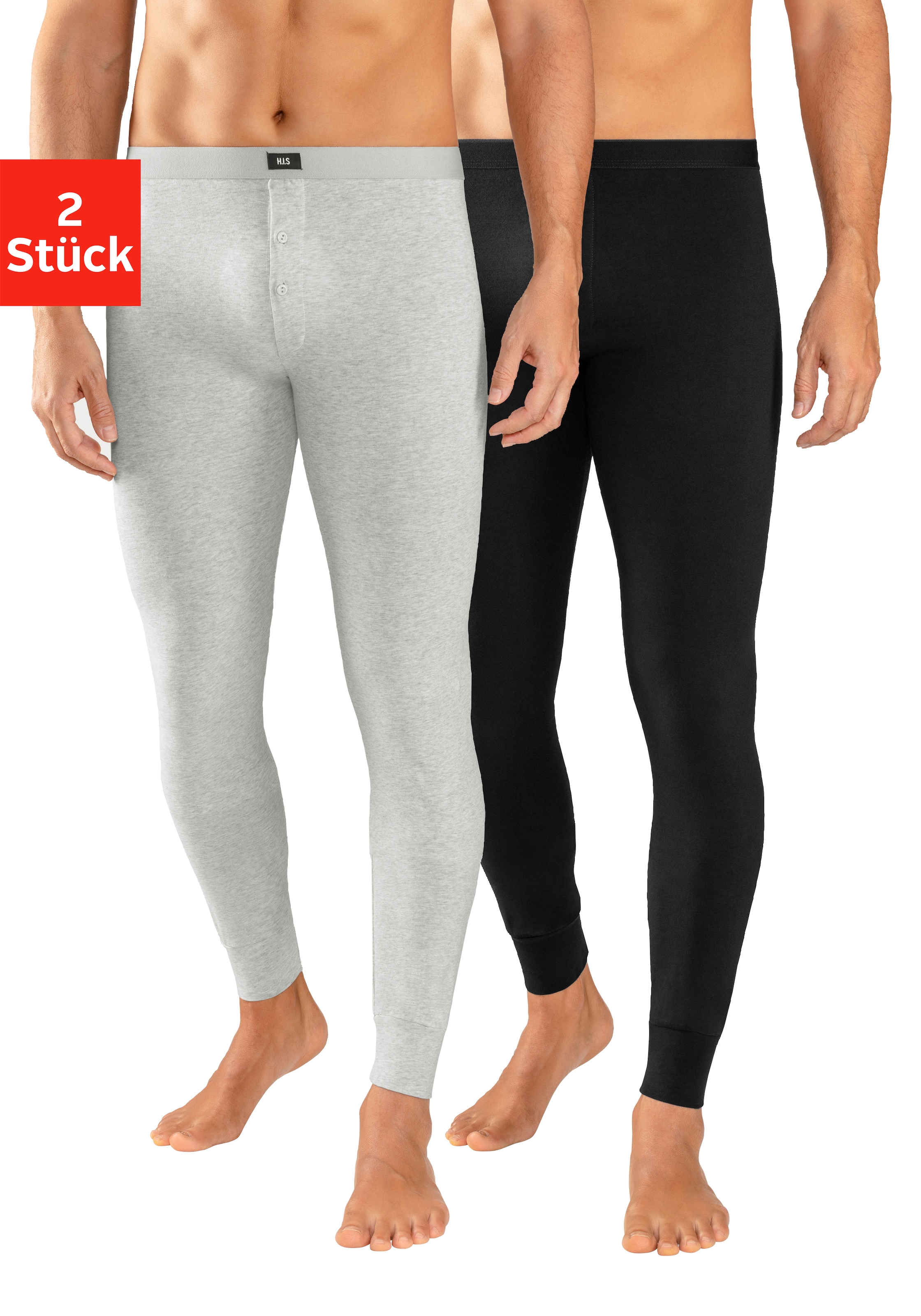 Image of H.I.S Lange Unterhose Packung, 2 Stk. mit Bündchen am Bein