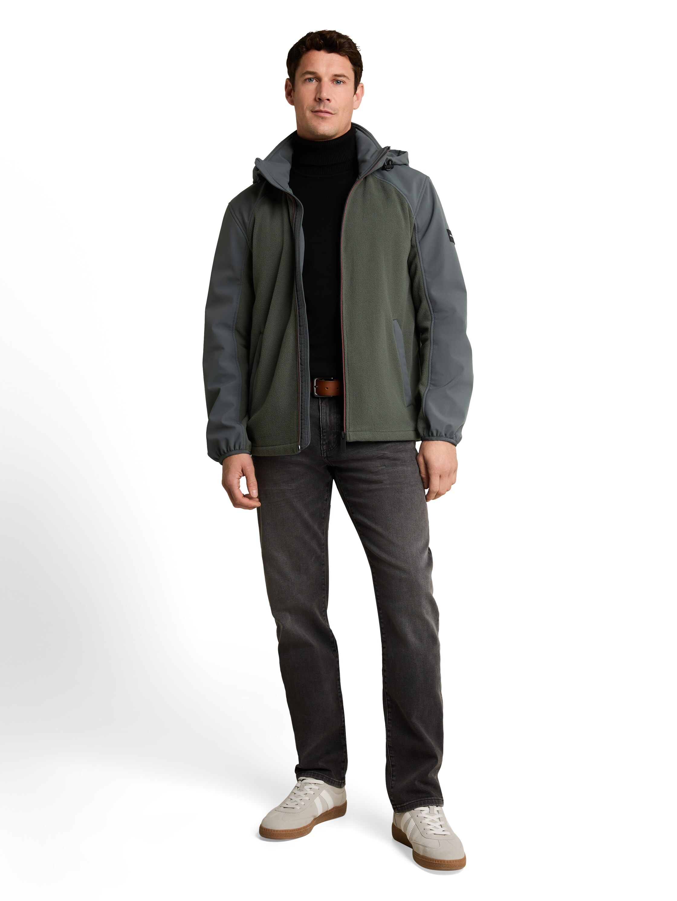 TOM TAILOR Veste softshell avec capuche avec insert en polaire et capuche