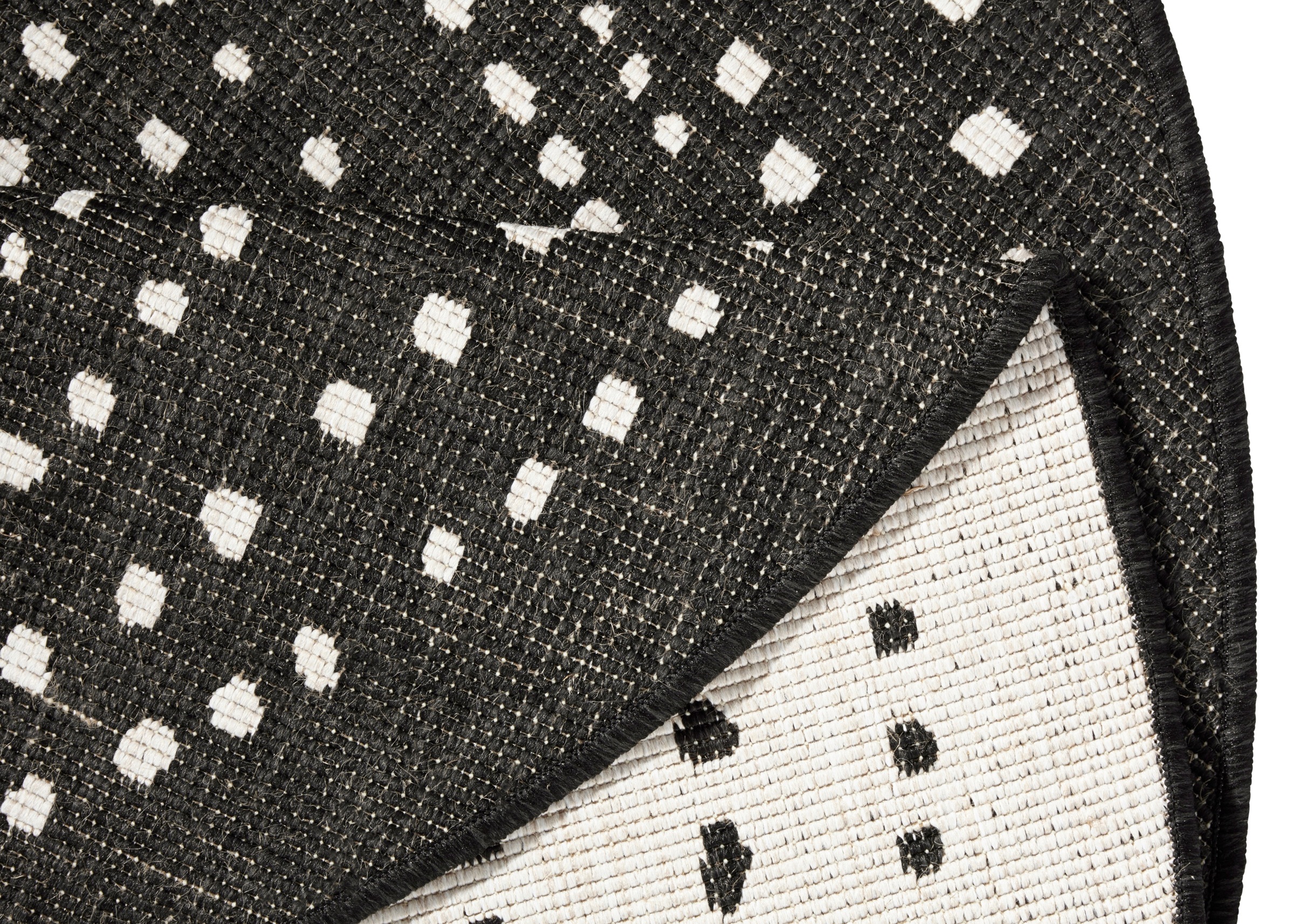NORTHRUGS Teppich »Bali Wendeteppich«, rund, 5 mm Höhe, In-& Outdoor, Wetterfest, Balkon, Garten, Wohnzimmer, Wasserfest