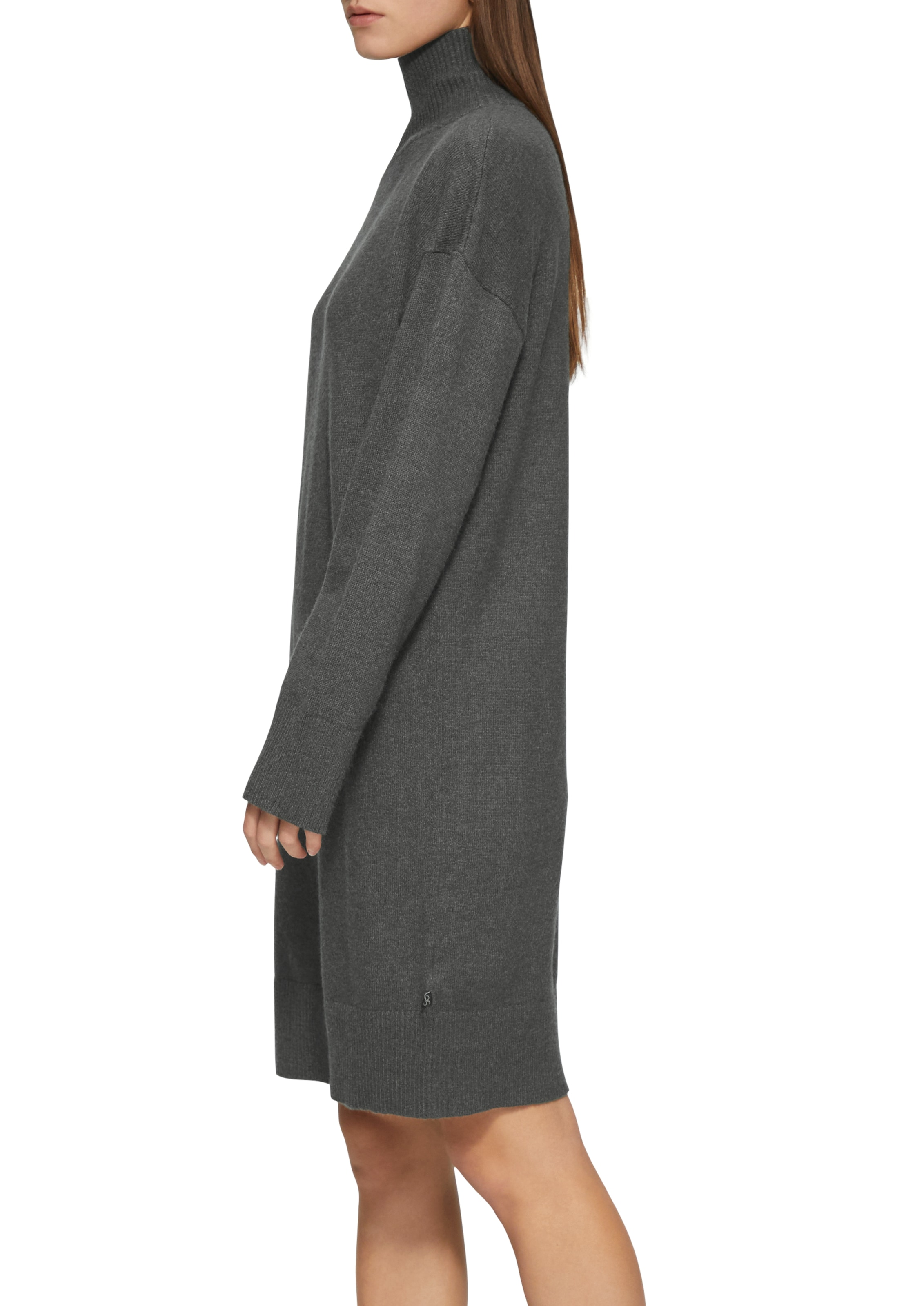 Image of QS Strickkleid Ohne Taschen mit geripptem Stehkragen