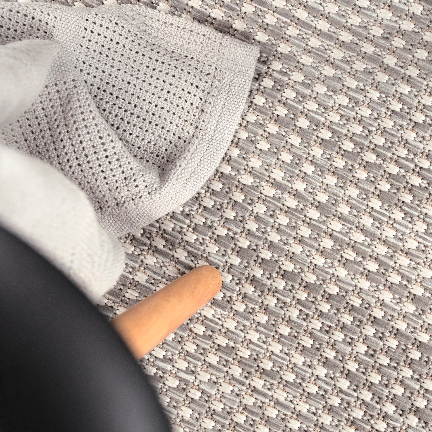 Paco Home Teppich »Napoli 777« rechteckig 4 mm Höhe Flachgewebe, meliert, In- und Outdoor geeignet, Wohnzimmer