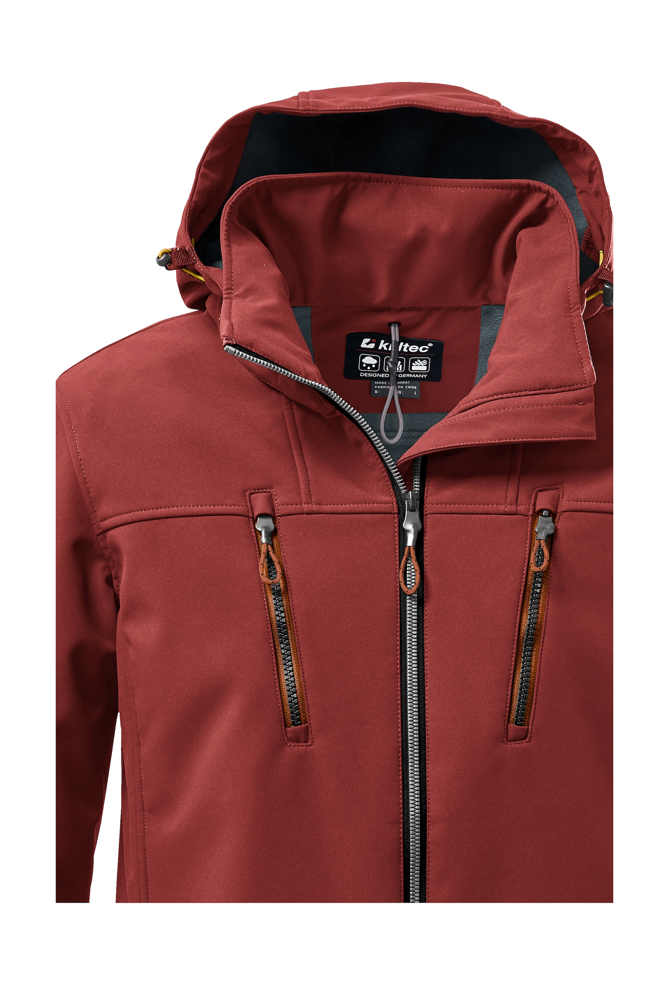 Killtec Veste softshell »KOW 163 MN SFTSHLL JCKT« Wasserdichte Softshelljacke, abnehmbare Kapuze, Fleece-Futter