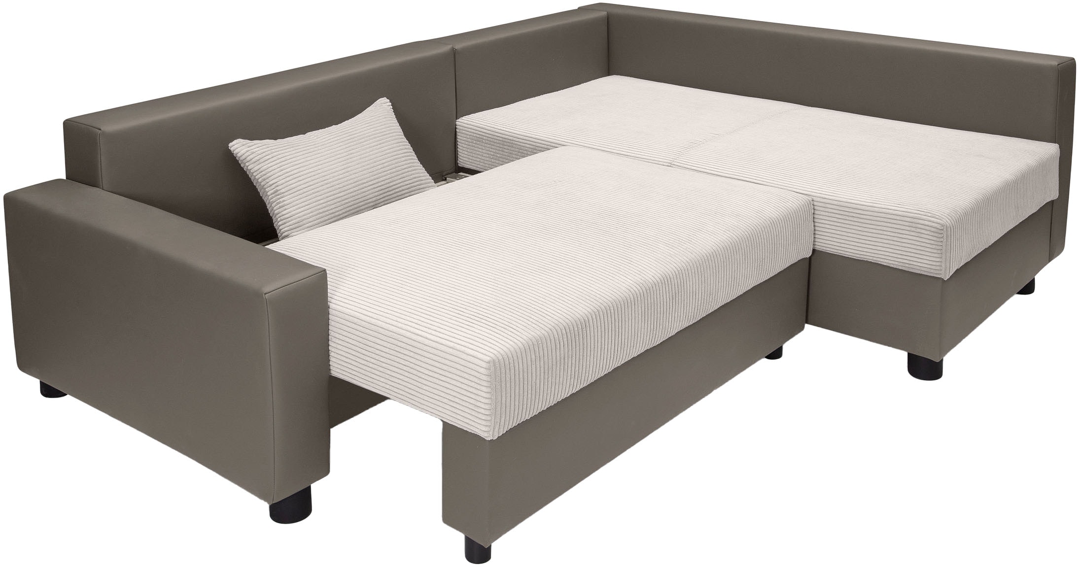 COLLECTION AB Ecksofa »Parma L-Form«, mit Schlaffunktion und Bettkasten, inklusive Kissen, Bonellfederkern