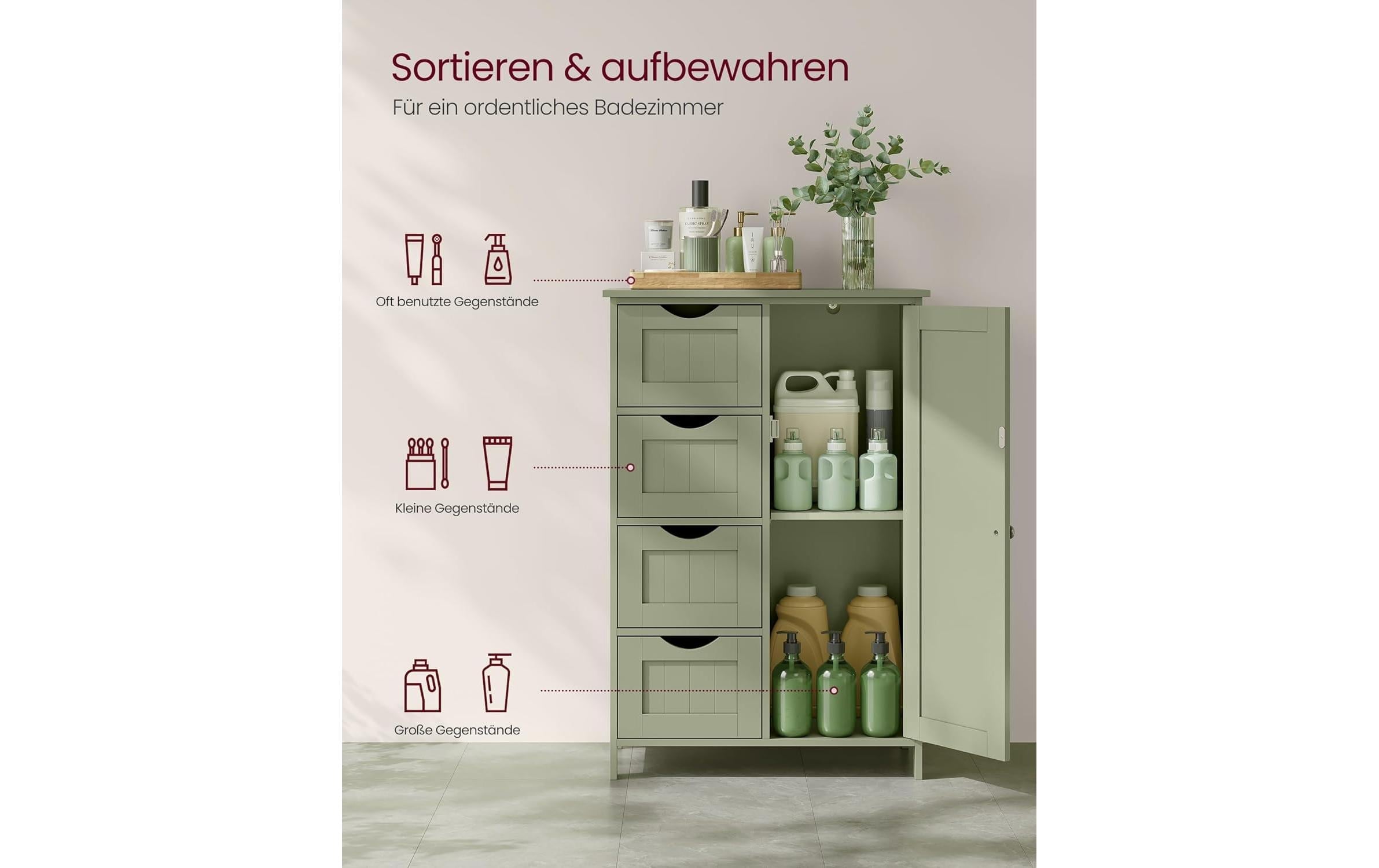 VASAGLE Armoire multi-usages »Badezimmerschrank«