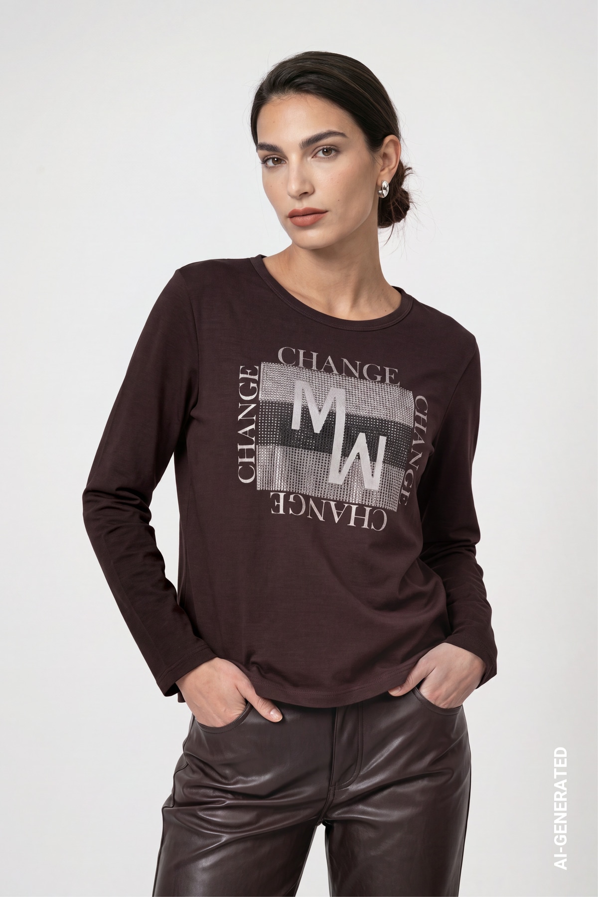 Image of Monari Langarmshirt "Shirt Schmuck" Regular fit mit Rundhalsausschnitt