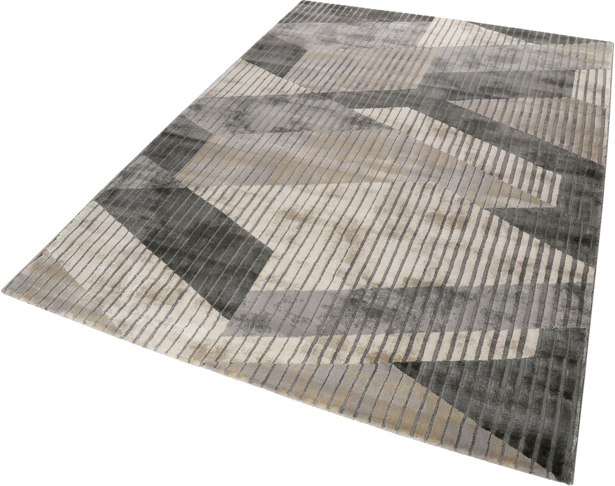 Image of Esprit Teppich "Tamo" rechteckig 12 mm Höhe Kurzflor, Hoch Tief Struktur, Wohnzimmer