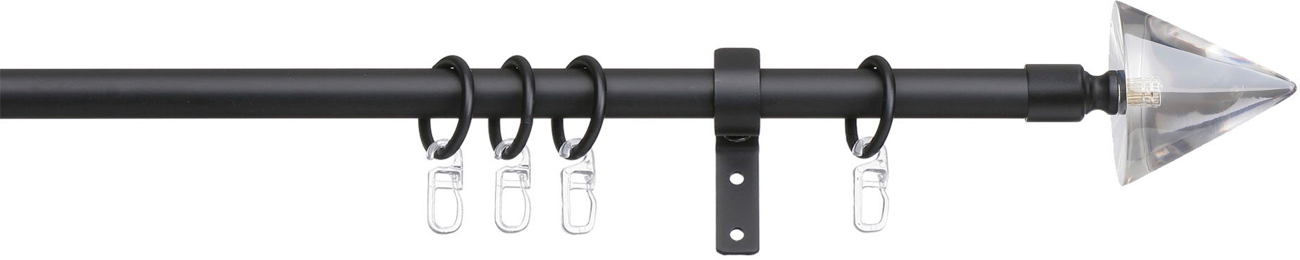 Image of indeko Gardinenstange »Kegel Glas klar«, 1 läufig-läufig, Fixmass bei Ackermann Versand Schweiz