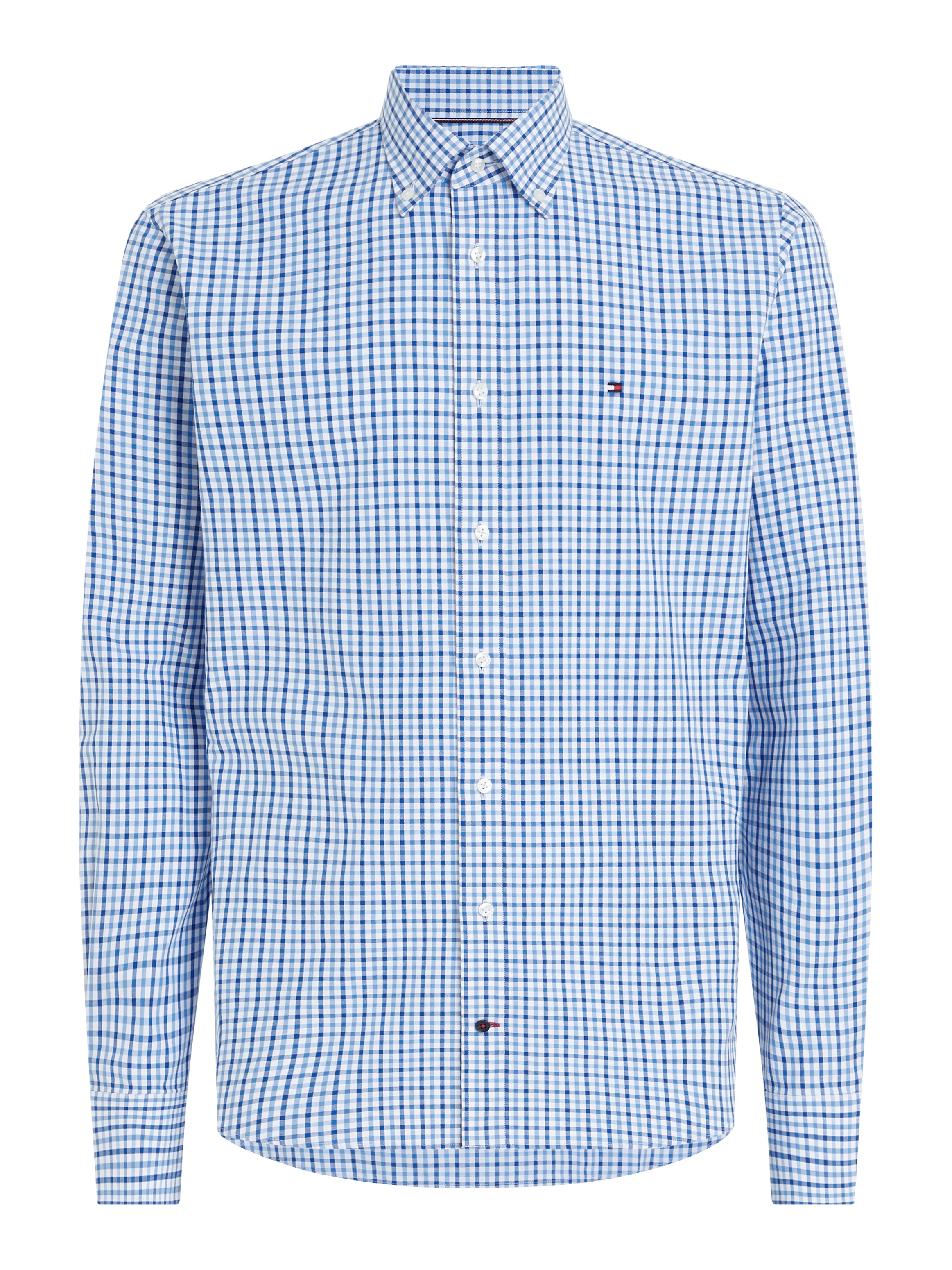 Tommy Hilfiger Langarmhemd »CL W-OXFORD CHECK RF SHIRT«, mit dezenter Labelflag auf der Brust