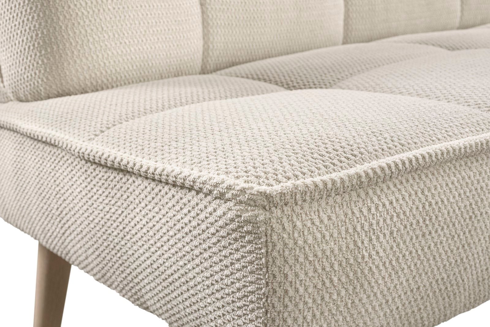 exxpo - sofa fashion Banc d'angle »Latte« moderne Sitz- und Rückensteppung, bequem und elegant, hoher Holzfuss
