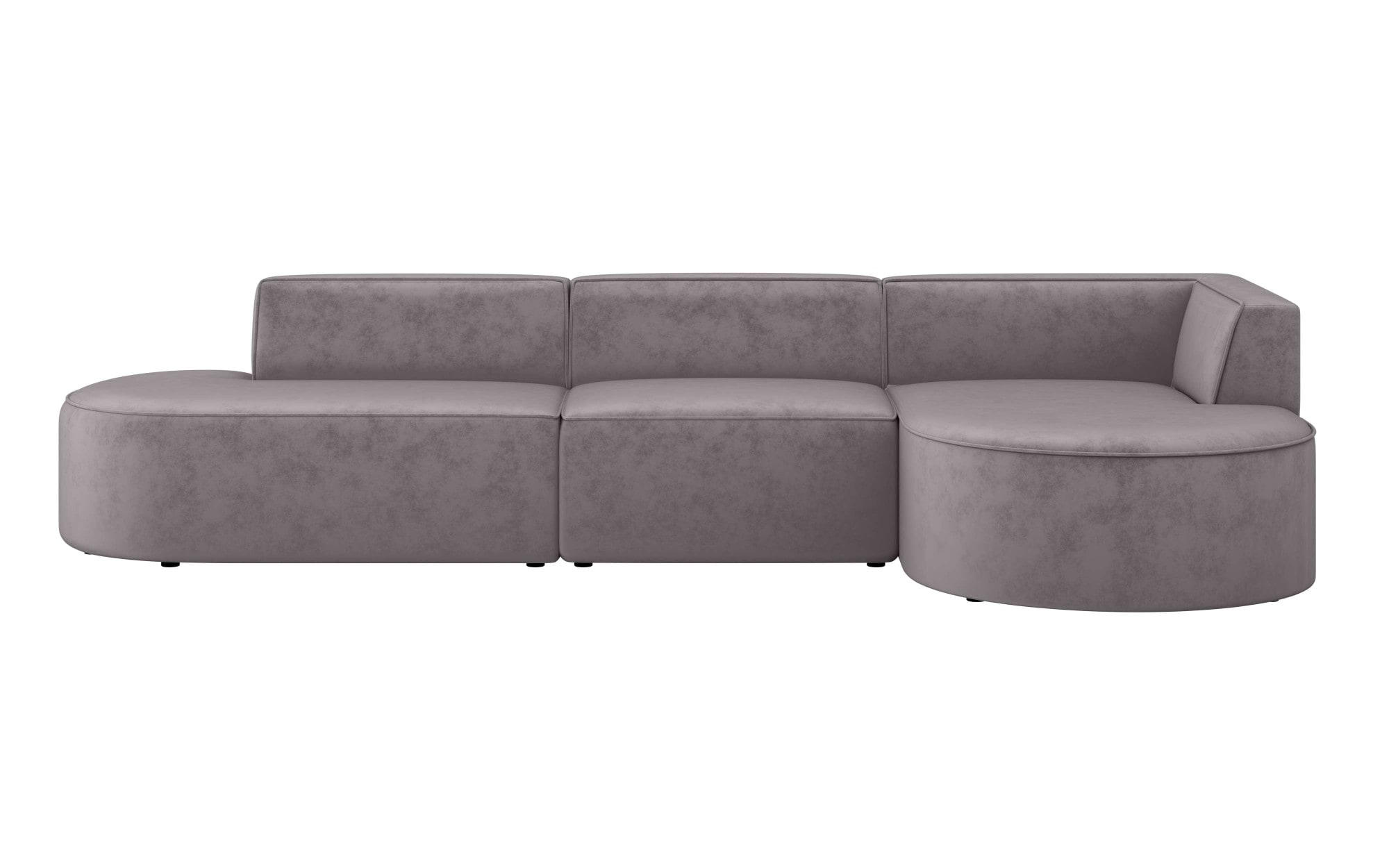 andas Ecksofa »Ecksofa EIVIND mit Ottomane rechts/links, Masse: B/H/T 343/159/72 cm«, L-Form mit Wellenunterfederung, auch in Feincord und Bouclé