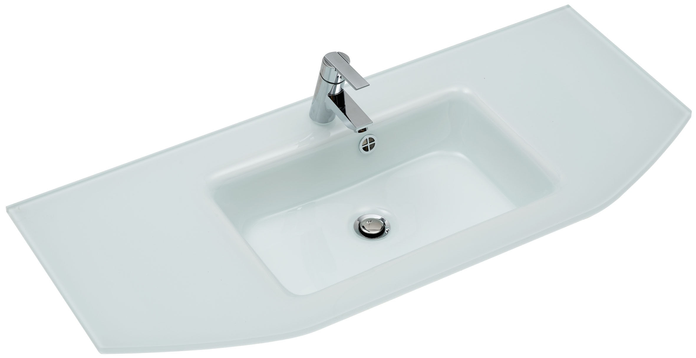 Saphir Waschtisch »Quickset 326, mit Glasbecken, 112cm breit« 2 Stk. tlg.