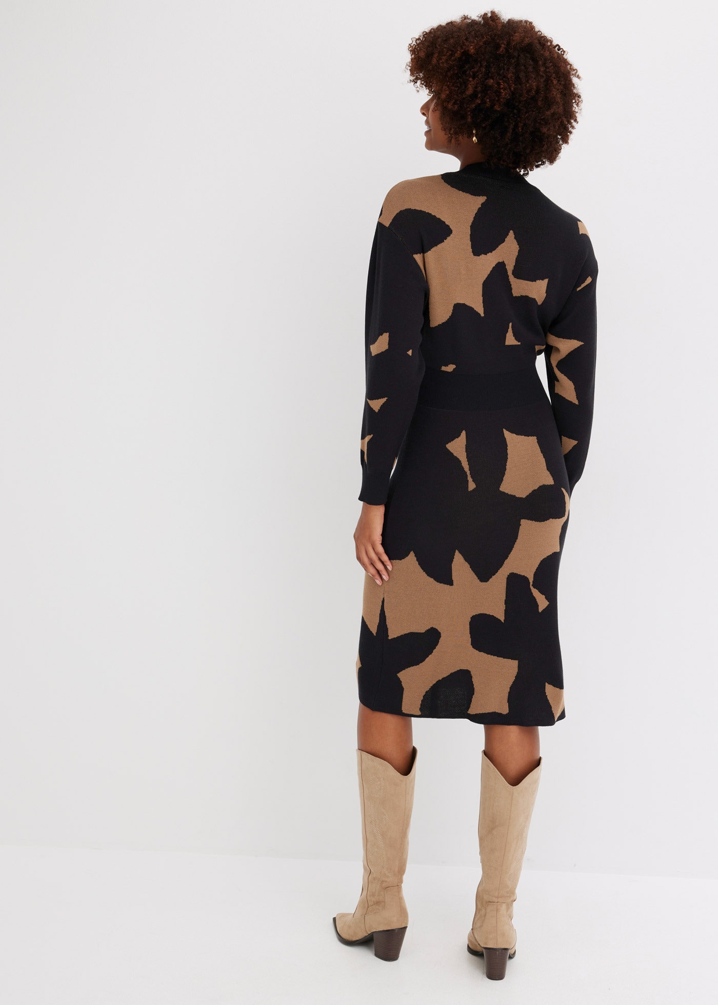 bonprix Robe en tricot für eleganten Look, aus Viskose und Polyamid, eleganter Stil