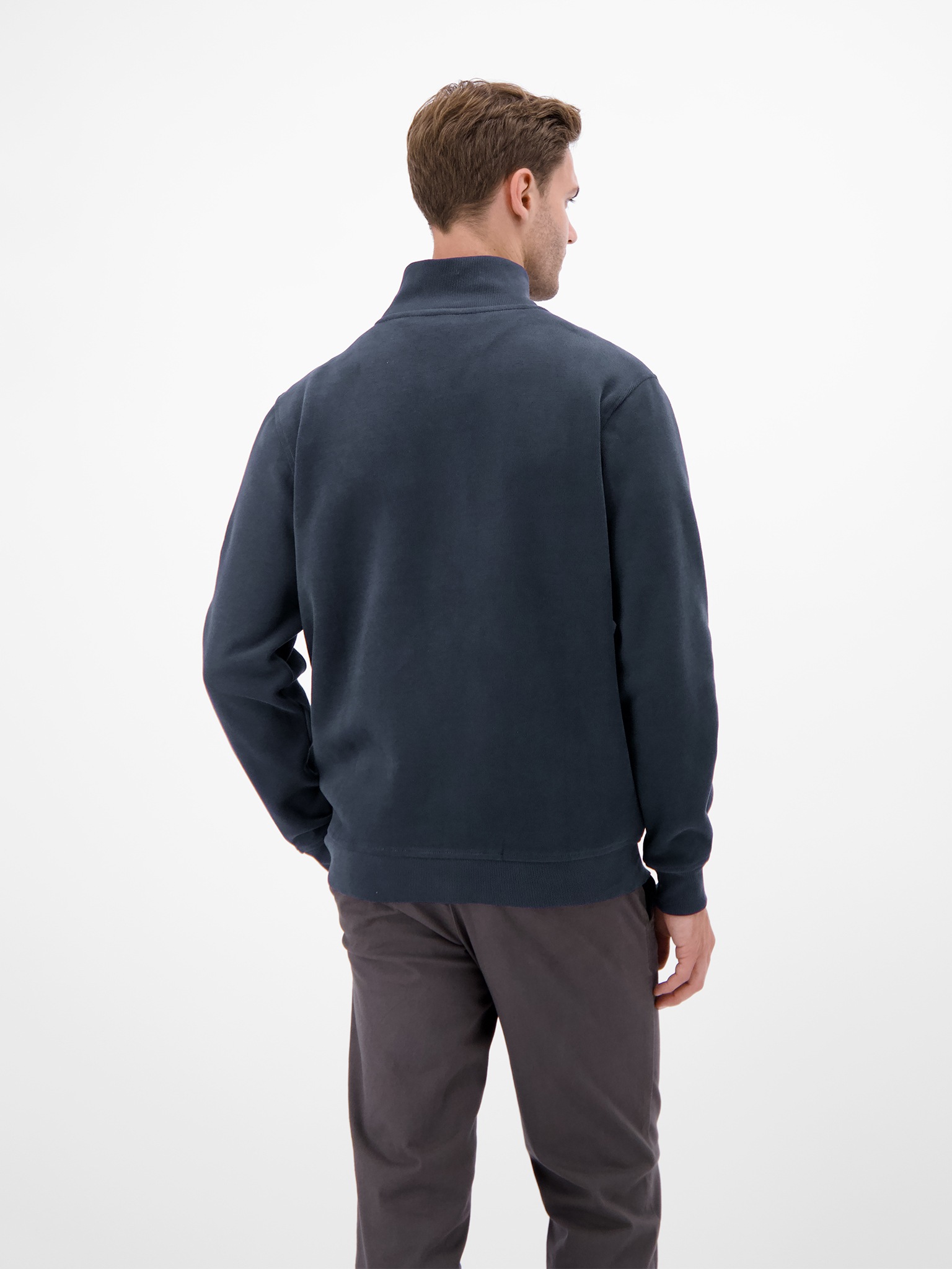 LERROS Veste sweat mit Stehkragen und Reissverschluss