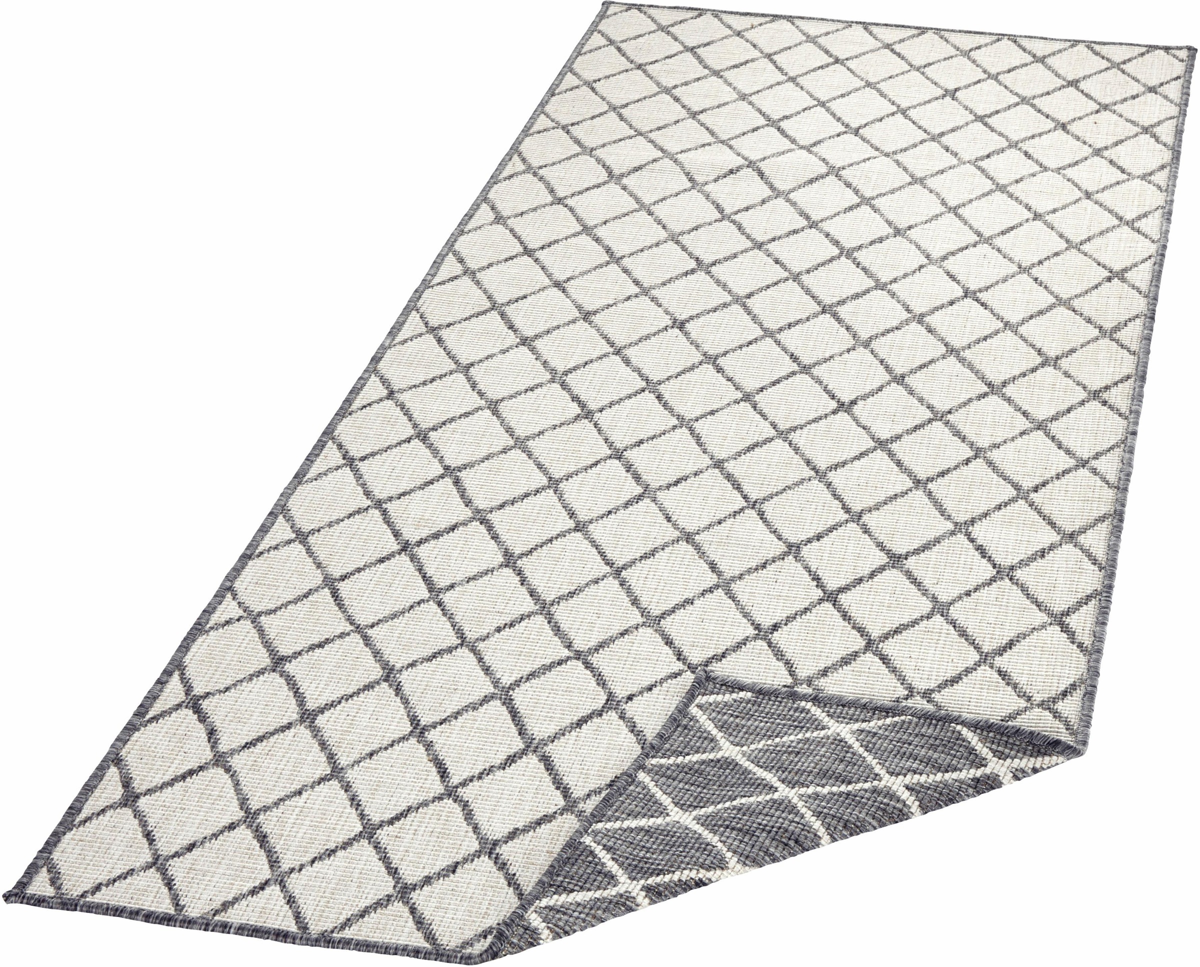 Image of NORTHRUGS Läufer »Malaga«, rechteckig, 5 mm Höhe, In-und Outdoor geeignet, Wohnzimmer, Balkon, Terrasse, Garten, Robust, Pflegeleicht, Flachgewebe, Wendbar bei Ackermann Versand Schweiz