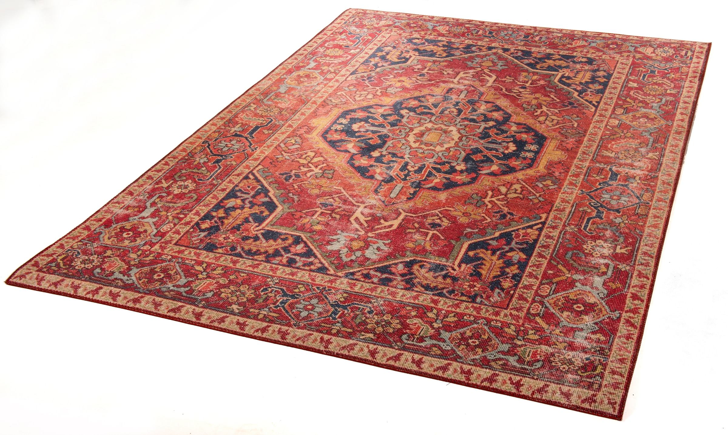Gino Falcone Teppich »Cecilia 28623«, rechteckig, 3 mm Höhe, Flachgewebe, bedruckt, Orient-Optik