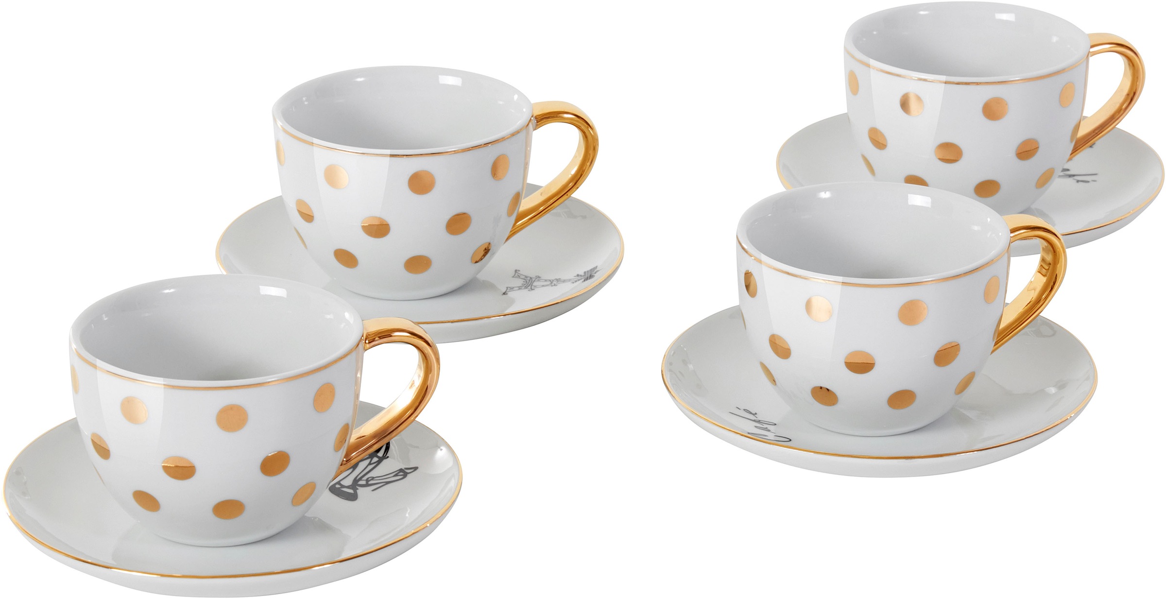 Image of GALA Cappuccinotasse »Rue de Belleville«, (Set, 8 tlg., 4 Tassen, 4 Untertassen), 8-teilig: 4 Tassen/4 Untertassen bei Ackermann Versand Schweiz