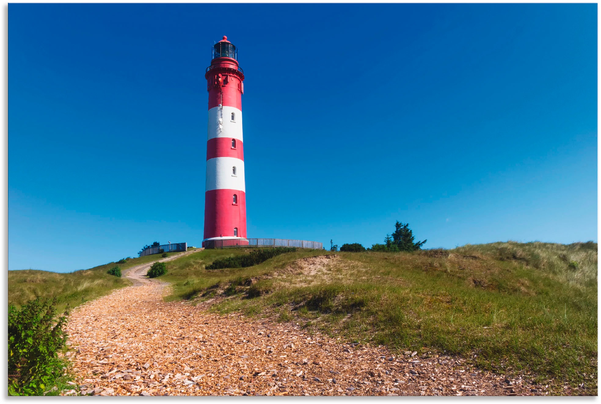 Image of Artland Wandbild »Weg zum Leuchtturm - Insel Amrum«, Gebäude, (1 St.), in vielen Grössen & Produktarten - Alubild / Outdoorbild für den Aussenbereich, Leinwandbild, Poster, Wandaufkleber / Wandtattoo auch für Badezimmer geeignet bei Ackermann Versand Schw