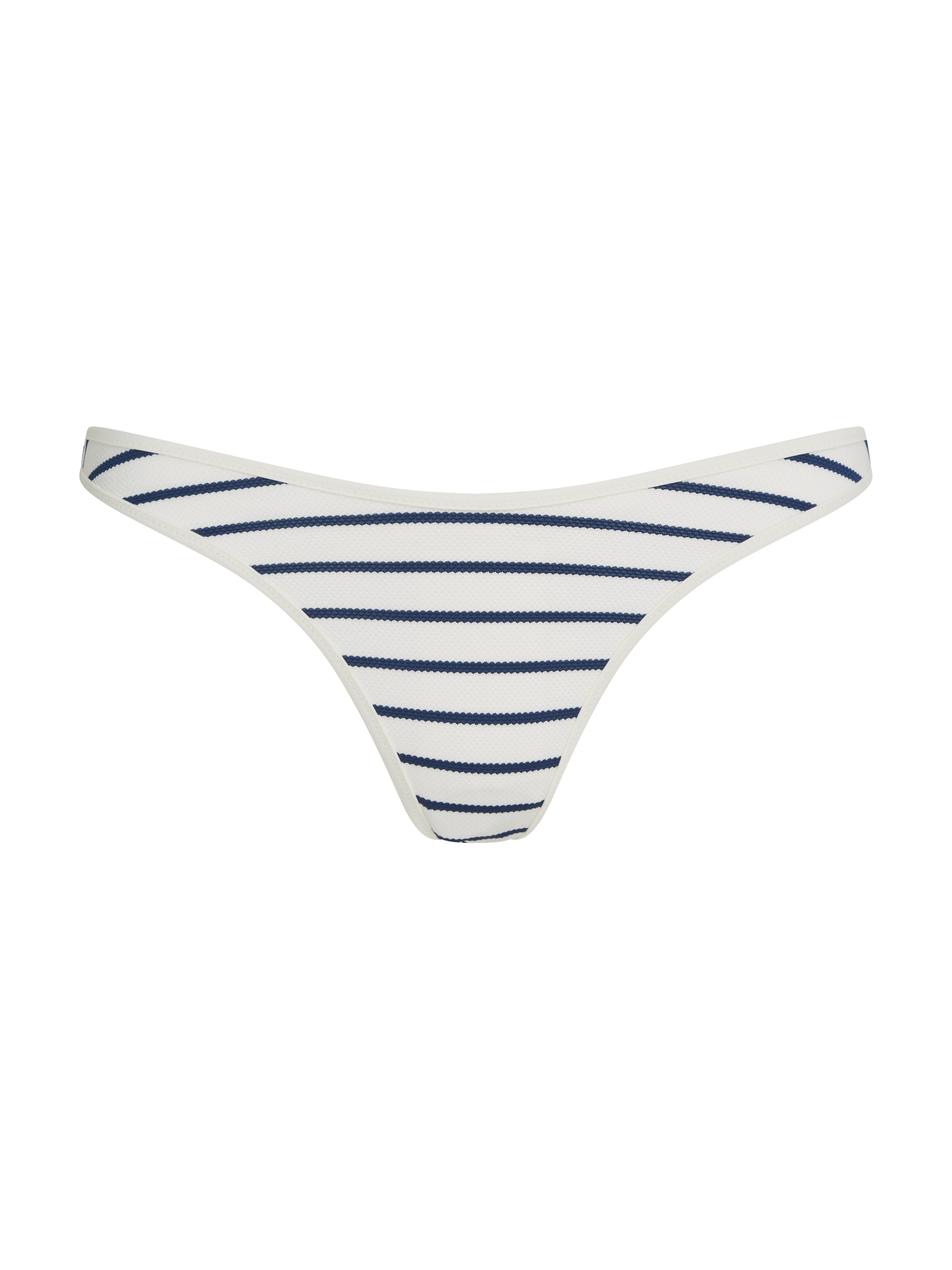 Tommy Hilfiger Swimwear Bikini-Hose »CHEEKY HIGH LEG BIKINI PIQUE« mit Streifenmuster