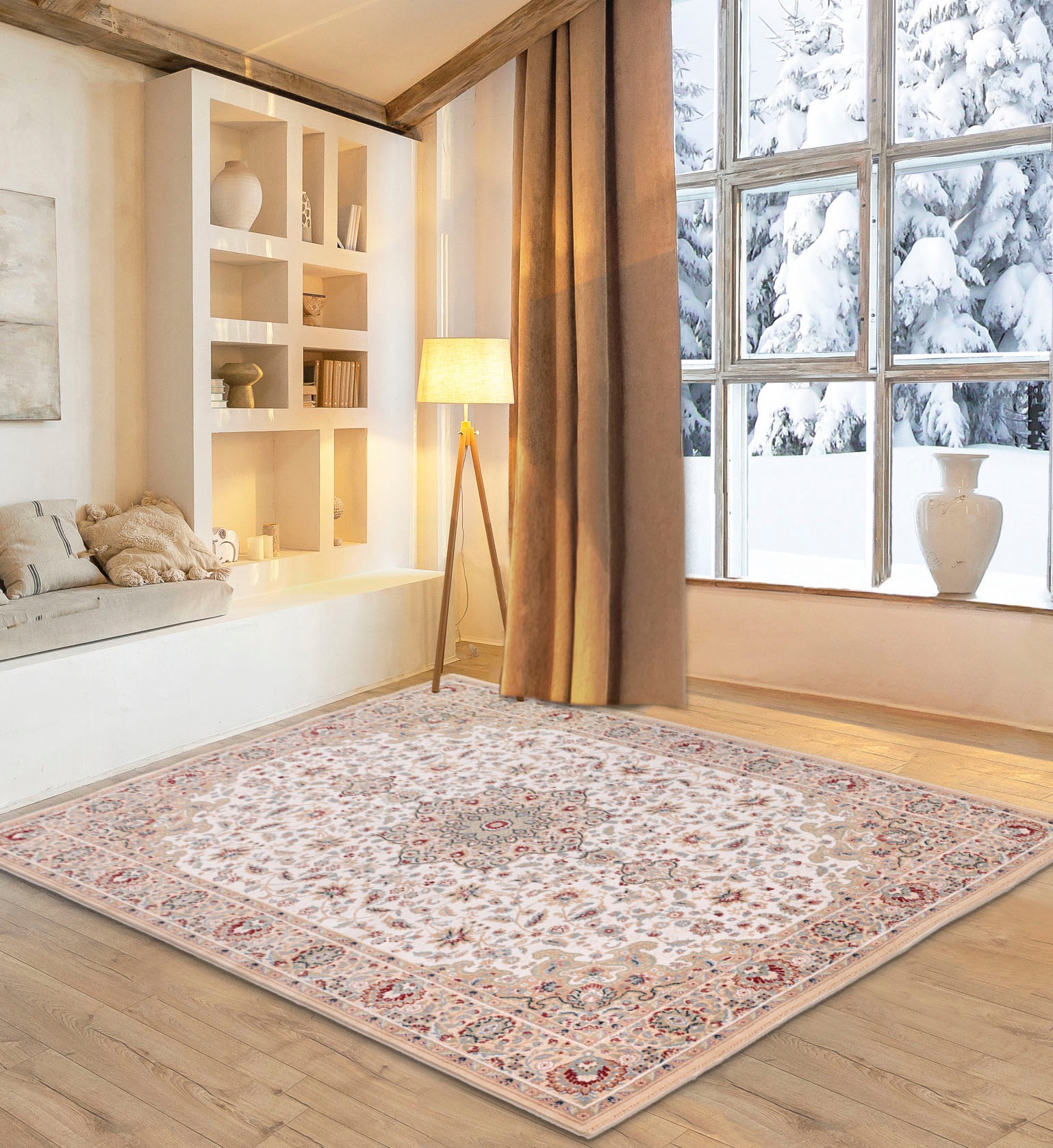 Image of GOODproduct Wollteppich "Oriental D1" rechteckig 10 mm Höhe reine Wolle, Orient-Optik, Wohnzimmer