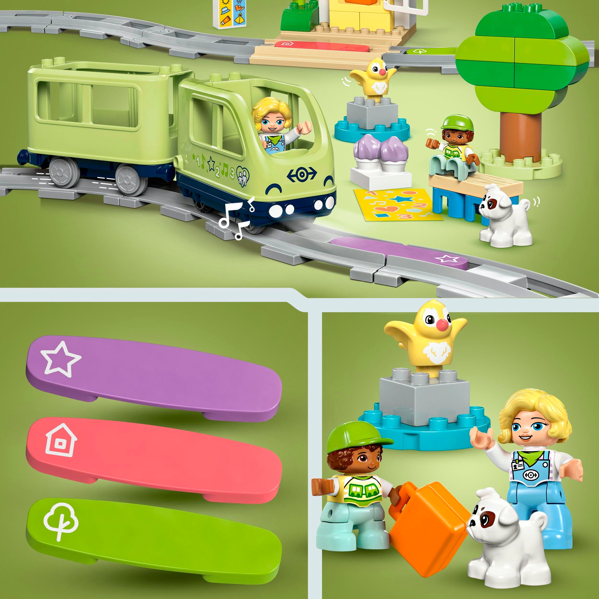 LEGO® Konstruktionsspielsteine »Interaktive Abenteuer-Eisenbahn (10427), LEGO DUPLO Town« mit Licht und Sound; Made in Europe