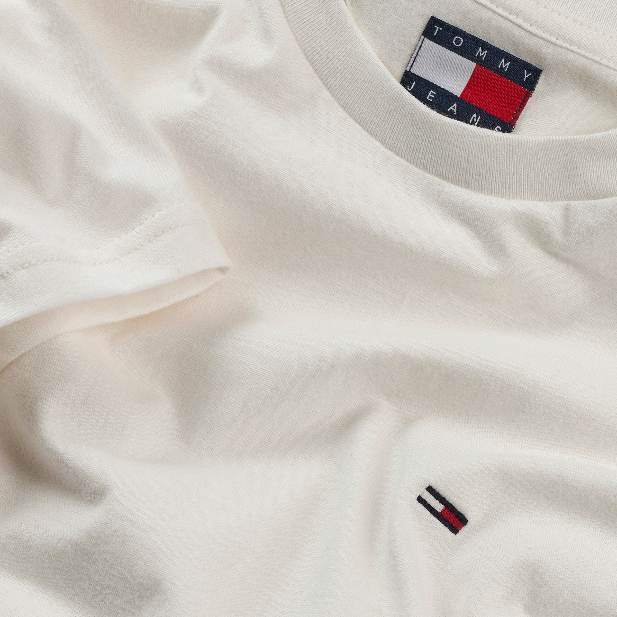Tommy Jeans Shirt à col rond »TJM XSLIM 2PACK JERSEY TEE EXT« Paquet, pack de 2,  broderie logo, lot de 2