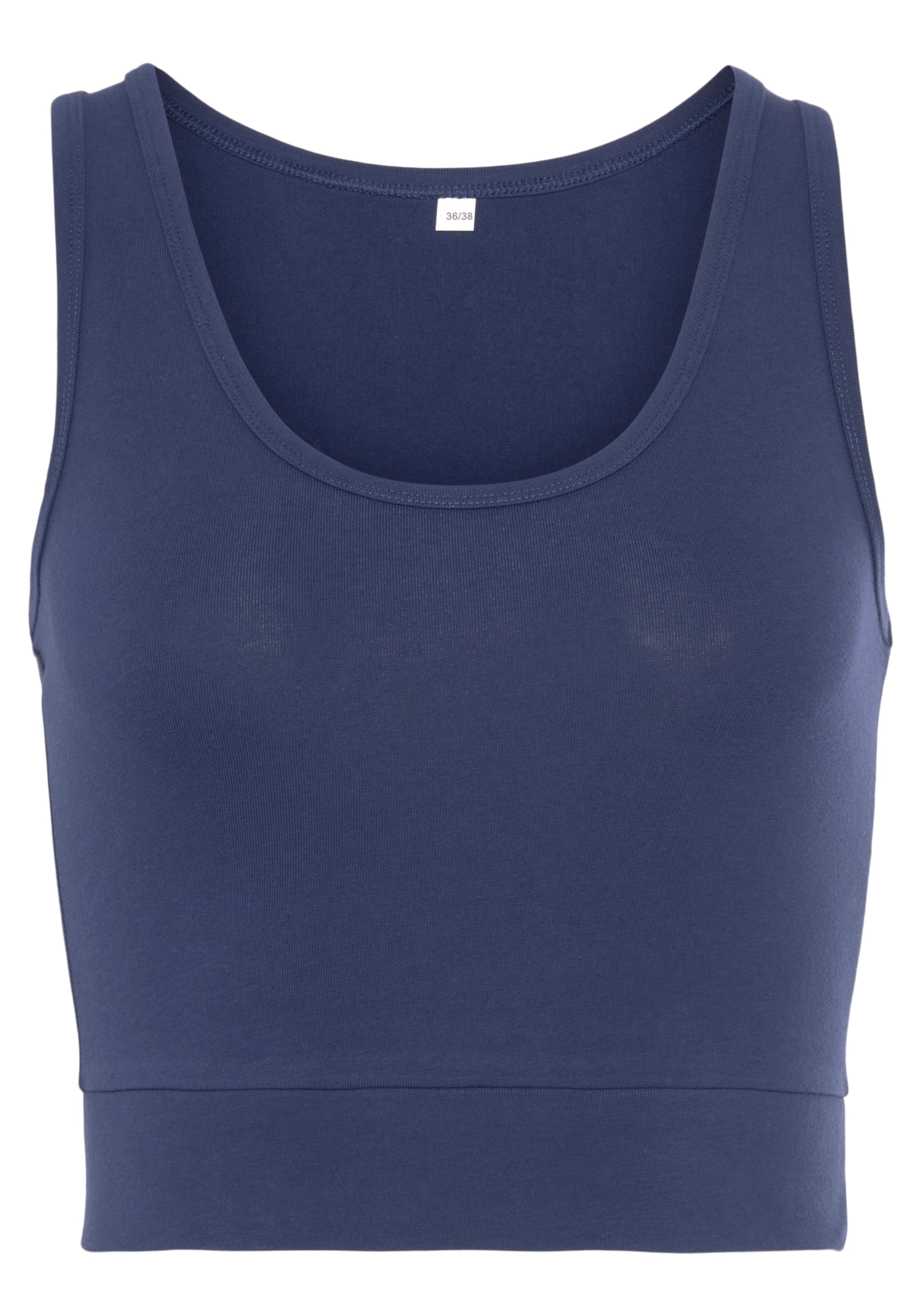 LASCANA ACTIVE Sporttop »-Basic-Crop-Top«, mit breiten Trägern