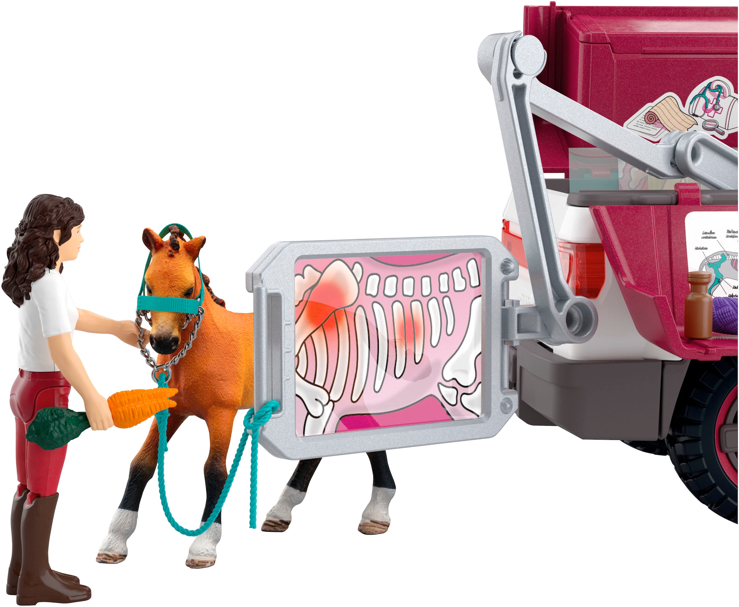 Schleich® Voiture-jouet »HORSE CLUB, Mobile Tierärztin mit Anhänger (42704)« Made in Europe