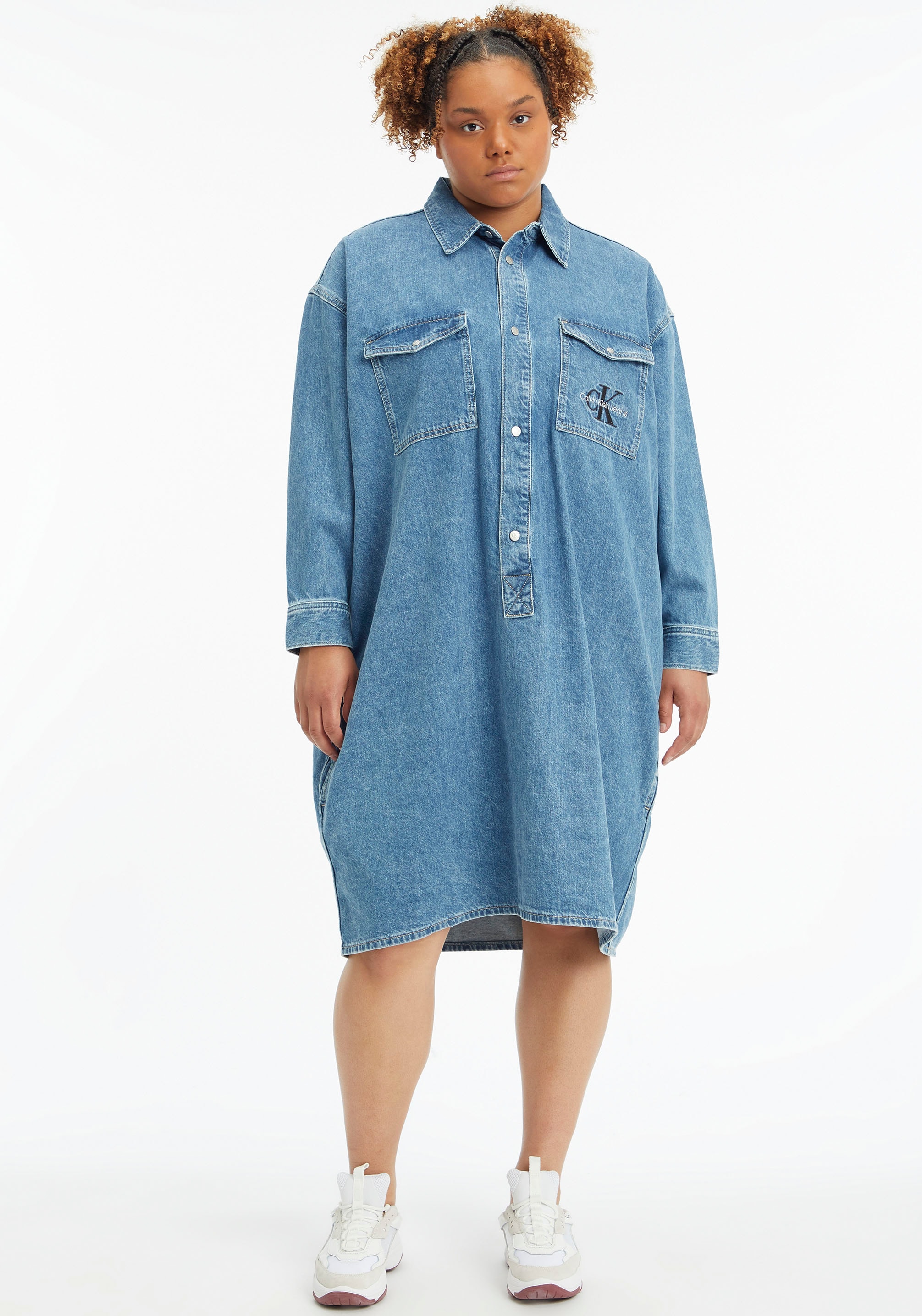 Calvin Klein SHI« »UTILTY Plus versandkostenfrei POPOVER Jeans Jeanskleid kaufen