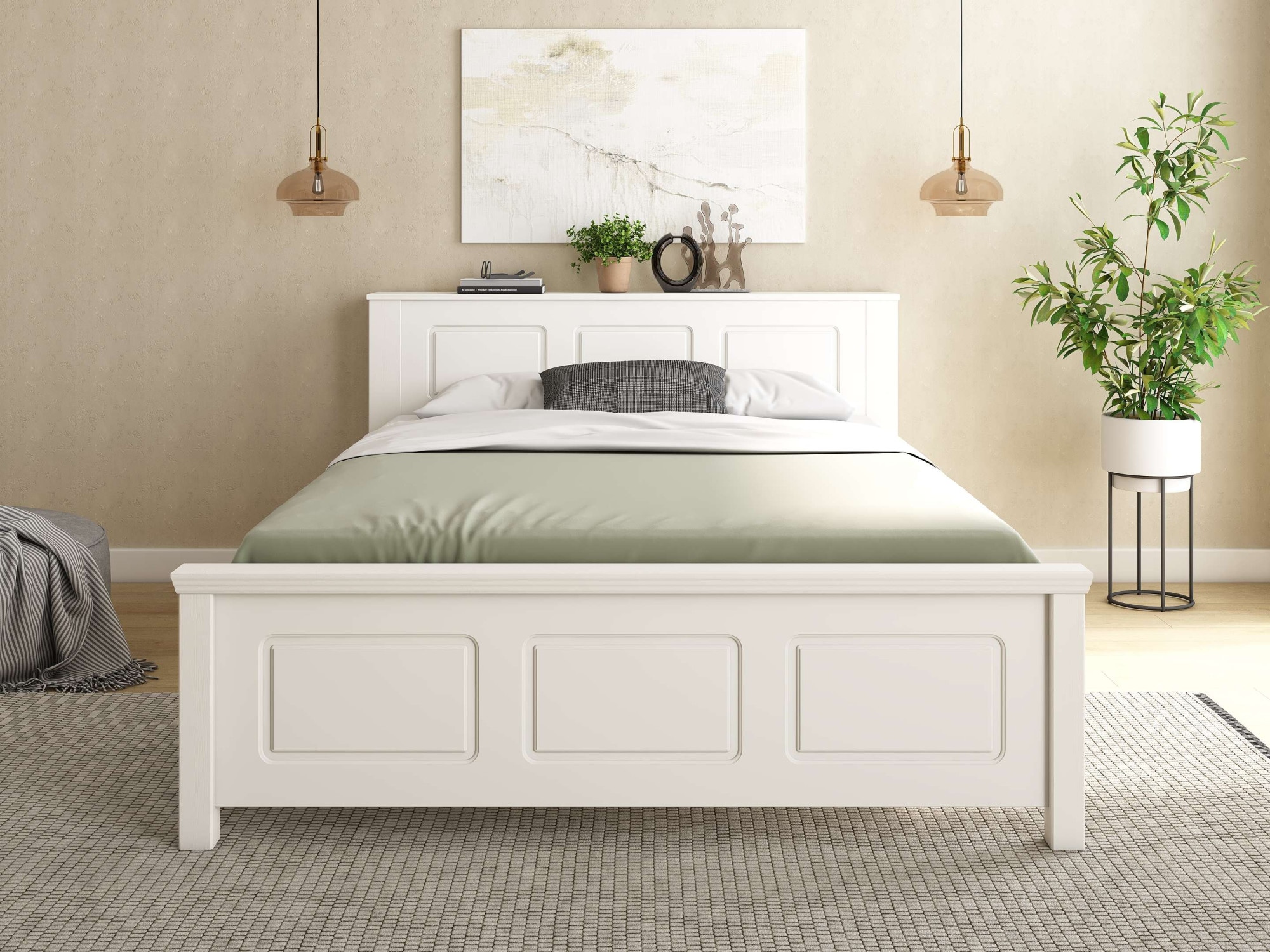 GOODproduct Lit »Malme, mit unsichtbaren, herausziehbaren Regalen, maximaler Stauraum« ,  y compris sommier à lattes, fabriqué en UE, bois massif certifié FSC®
