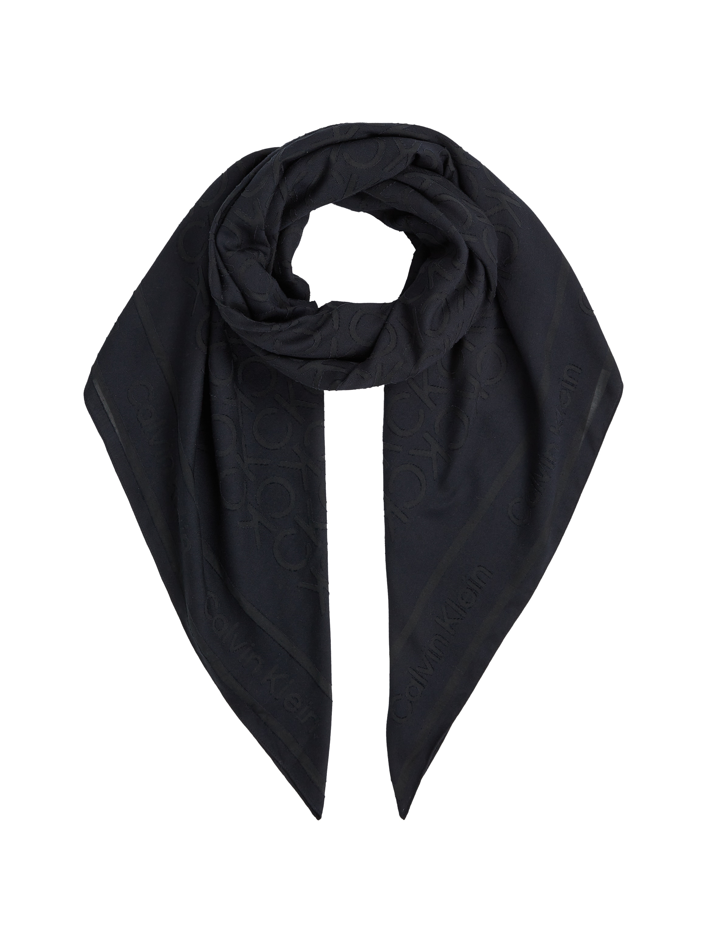 Calvin Klein Schal »BURNOUT MONOGRAM SCARF«, CK-Muster, Quadratisches Format