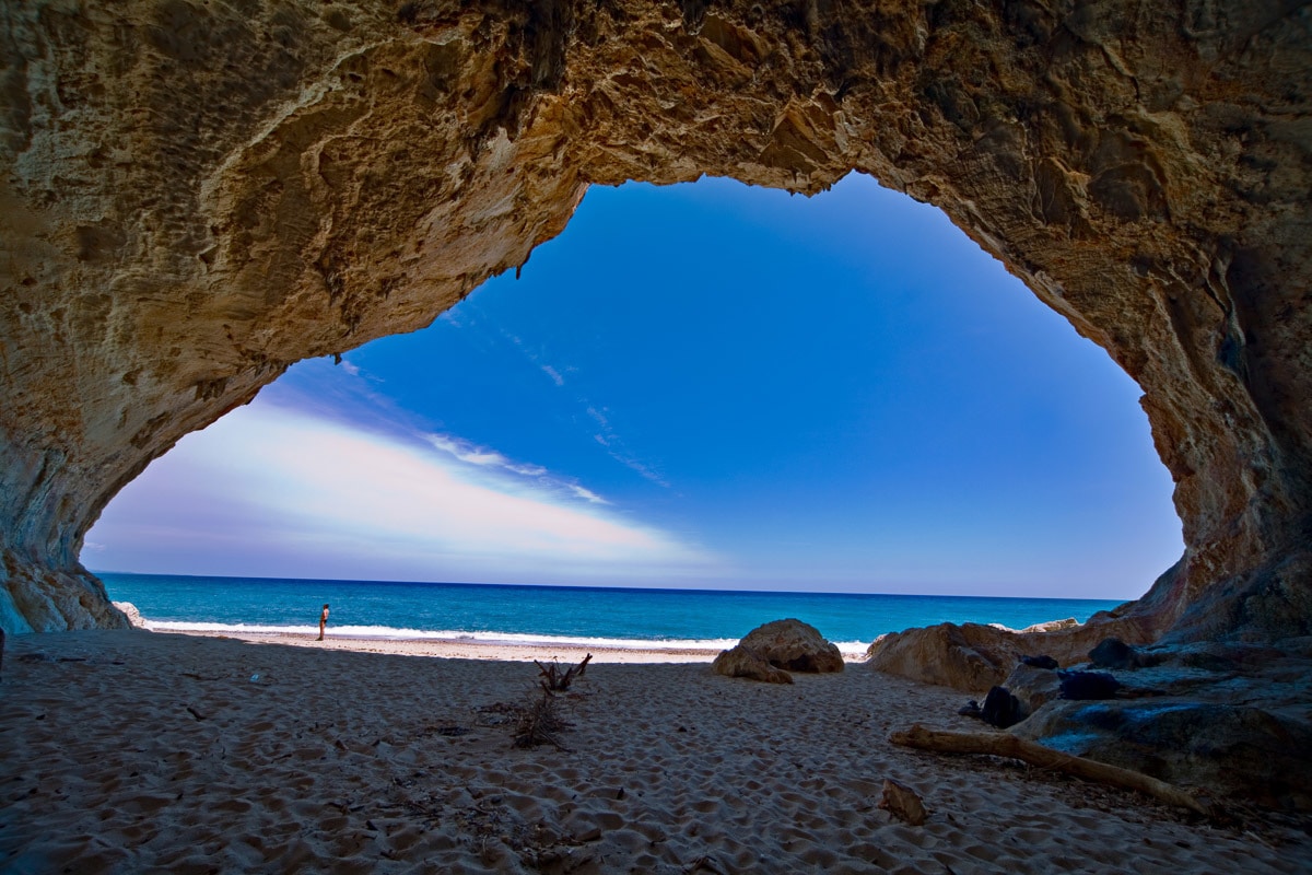 Image of Papermoon Fototapete "Höhle Cala Luna Sardinien"