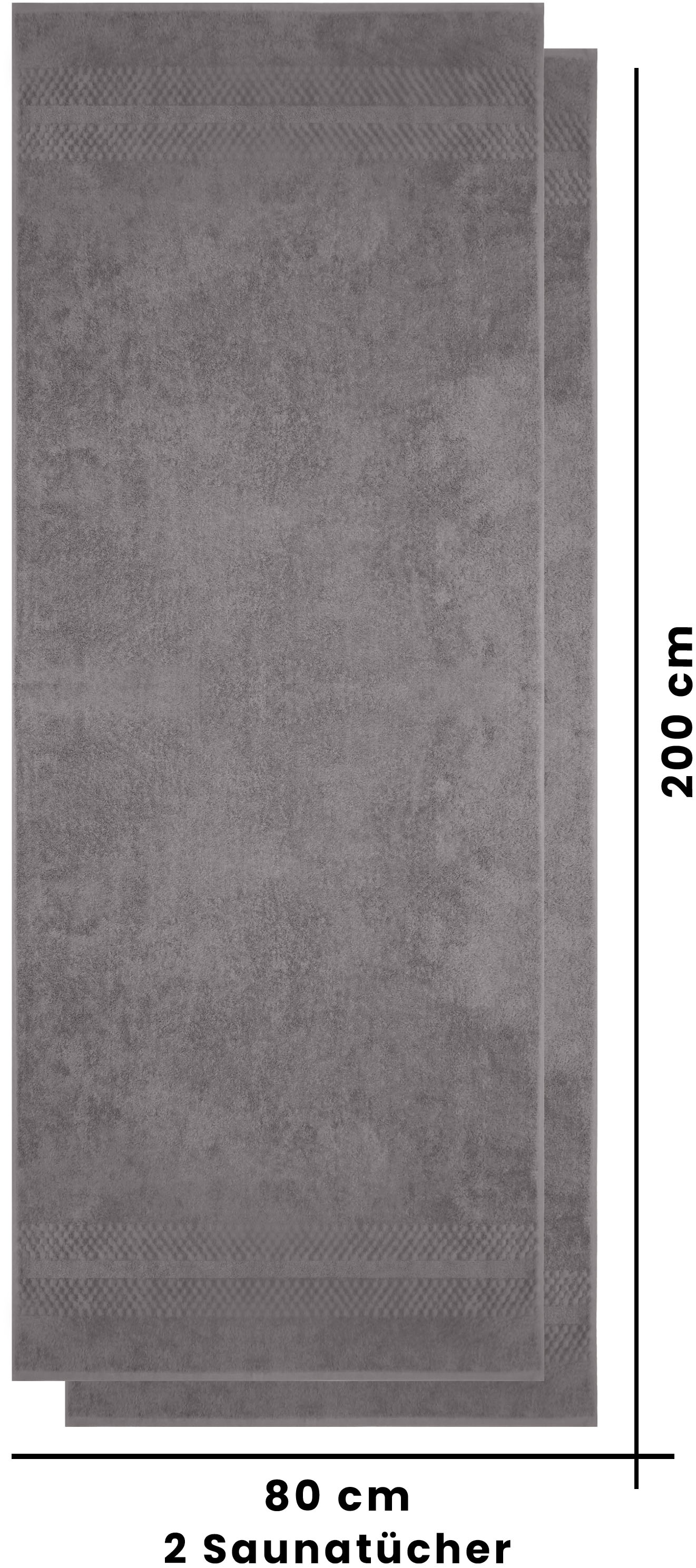 my home Saunatuch »Regona, 80x200cm, flauschig und weich, 100% Baumwolle, 500 gr/m²« Premium Handtücher mit Bordüre, Handtuch-Set, 5 Jahre Garantie