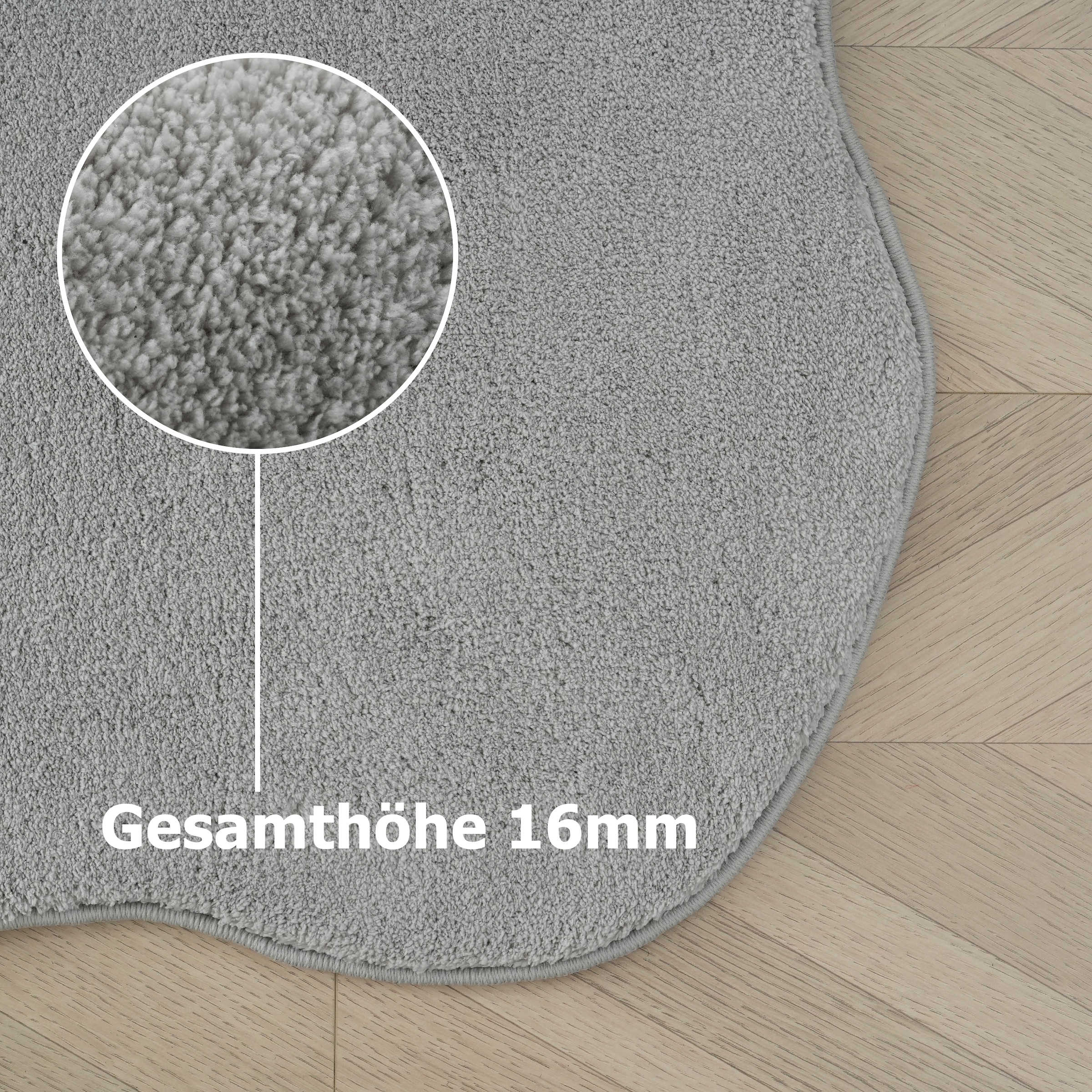 GOODproduct Teppich »Cali Welle, Wellenform, modern, Premium-Qualität« wellenförmig 16 mm Höhe Uni-Farben, kuschelig, & weich, waschbar, Felloptik, Wohnzimmer