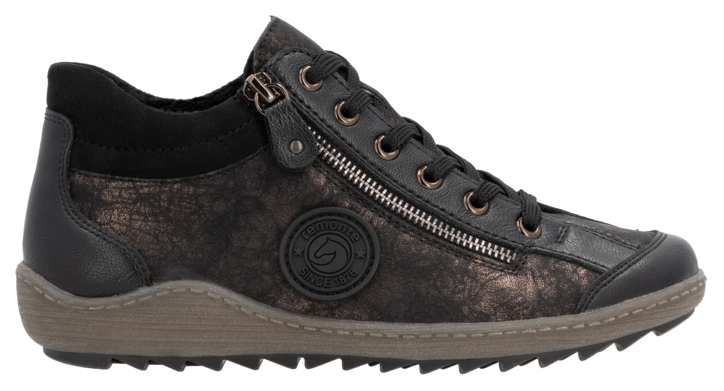 Remonte Schnürboots, Flats, Komfortschuh, Boots mit seitlichem Reissverschluss