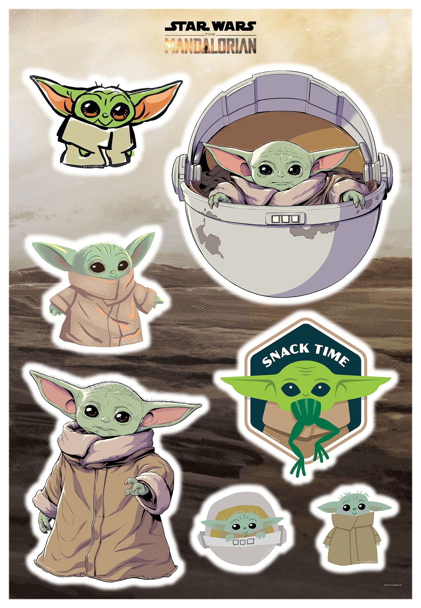 Image of Komar Wandsticker »Star Wars The Child Sluster«, (7 St.) bei Ackermann Versand Schweiz