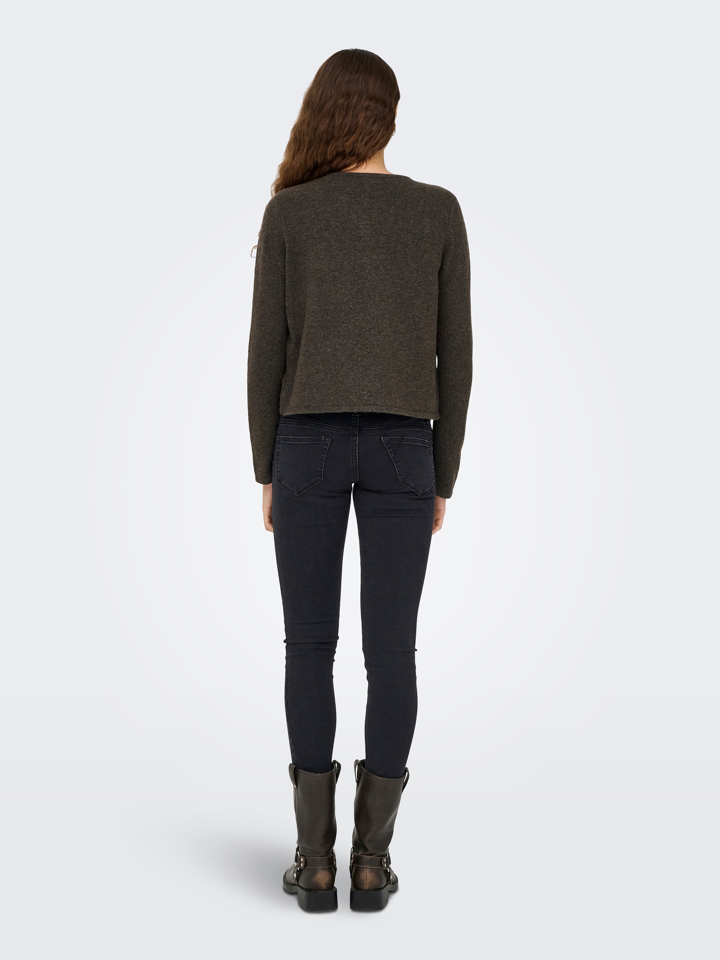 JDY Strickjacke »JDYRUE LIFE L/S ONEBUTTON CARDI KNT NOOS« Materialmix