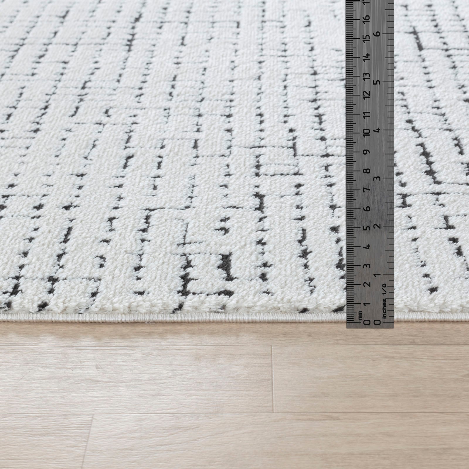 Livabliss Teppich »CAGLIARI« rechteckig 14 mm Höhe Skandi Design, Modern Boho Kurzflor Wohnzimmerteppich, Schlafzimmer