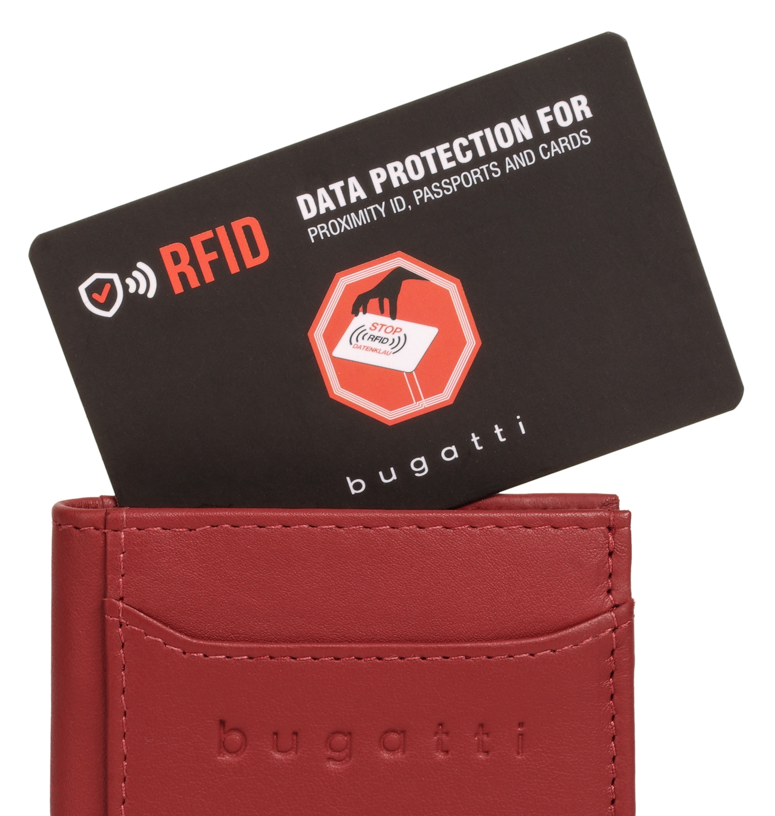 bugatti Geldbörse »BUGATTI Herren, Damen SECURE SLIM echt Leder« echt Leder