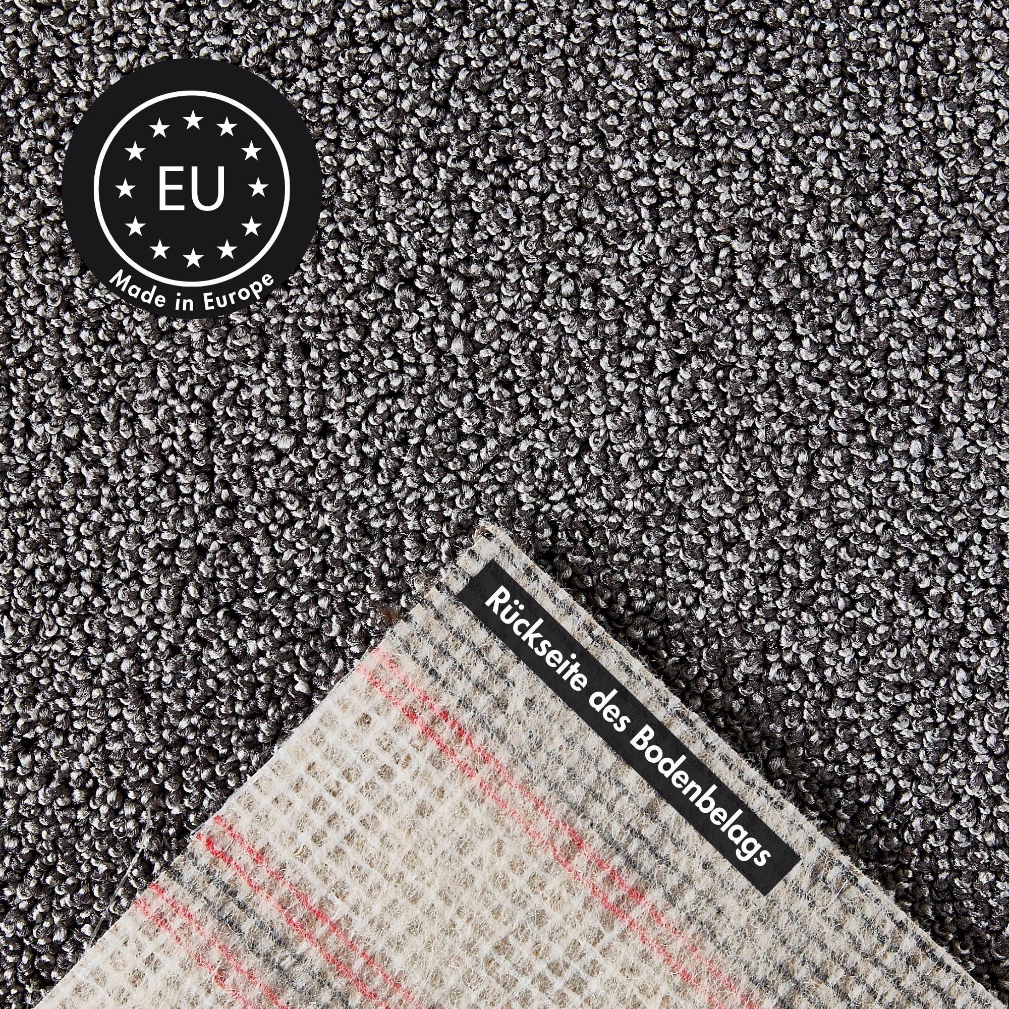 Andiamo Teppichboden »Rubinoy, Schlinge, Made in Belgium«, rechteckig, 8,5 mm Höhe, Breite 400 cm oder 500 cm, Wohnzimmer, strapazierfähig & robust