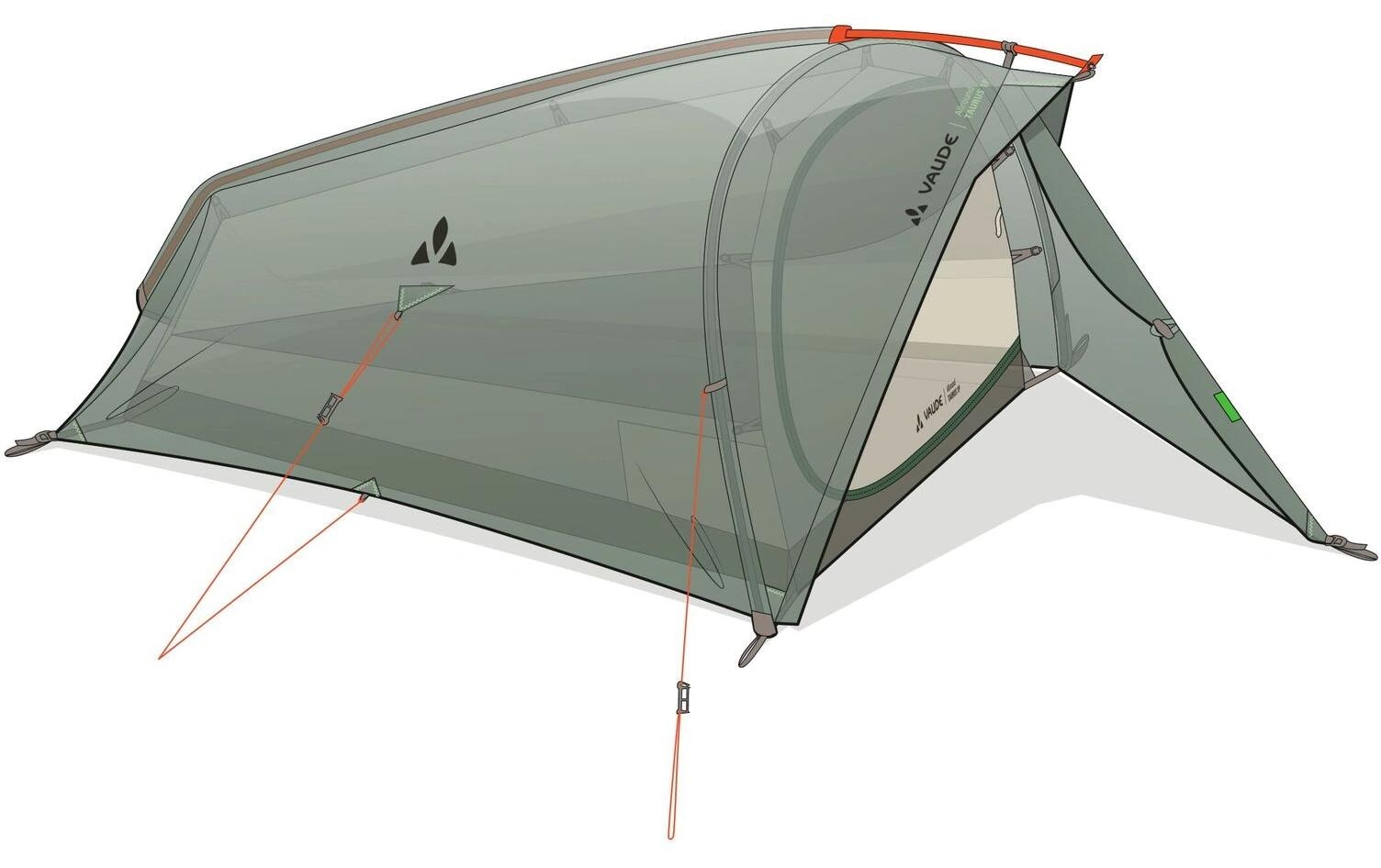 VAUDE Tente pour motards »Allround Taurus 1P, agave« 1 Personen