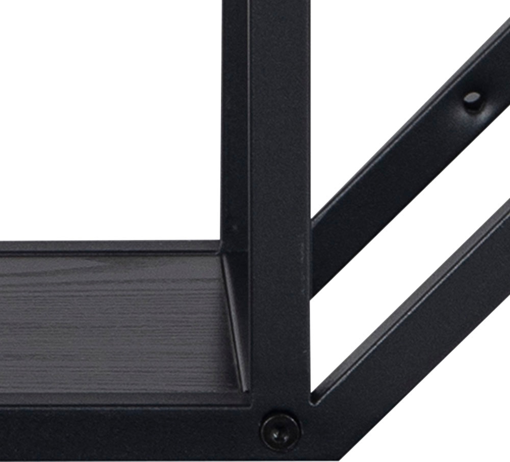 ACTONA GROUP Wandregal Metallgestell, 2 Einlegeböden, Achteckform und asymmetrischen Details