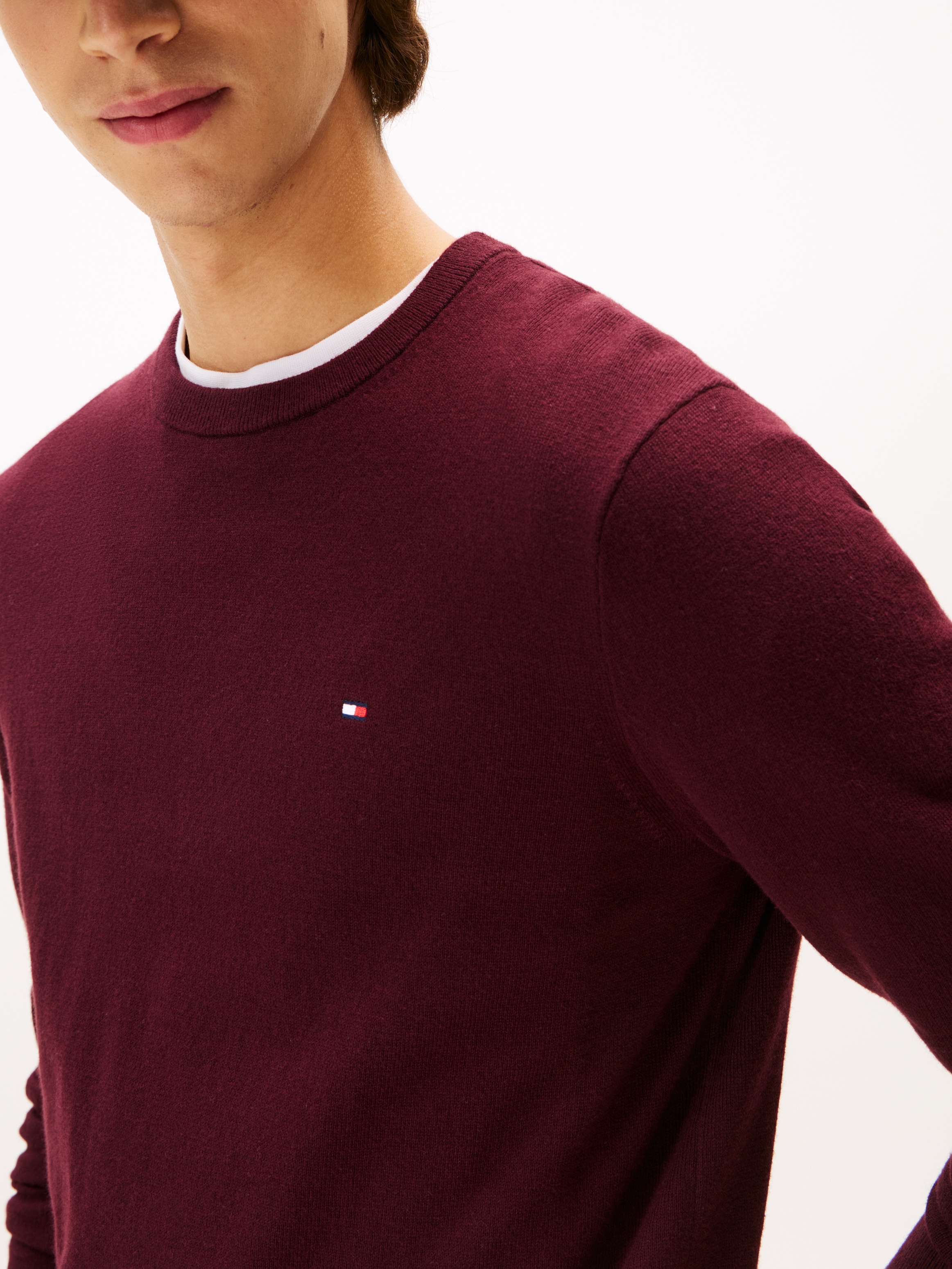 Tommy Hilfiger Rundhalspullover »PIMA ORG CTN CASHMERE CREW NECK«