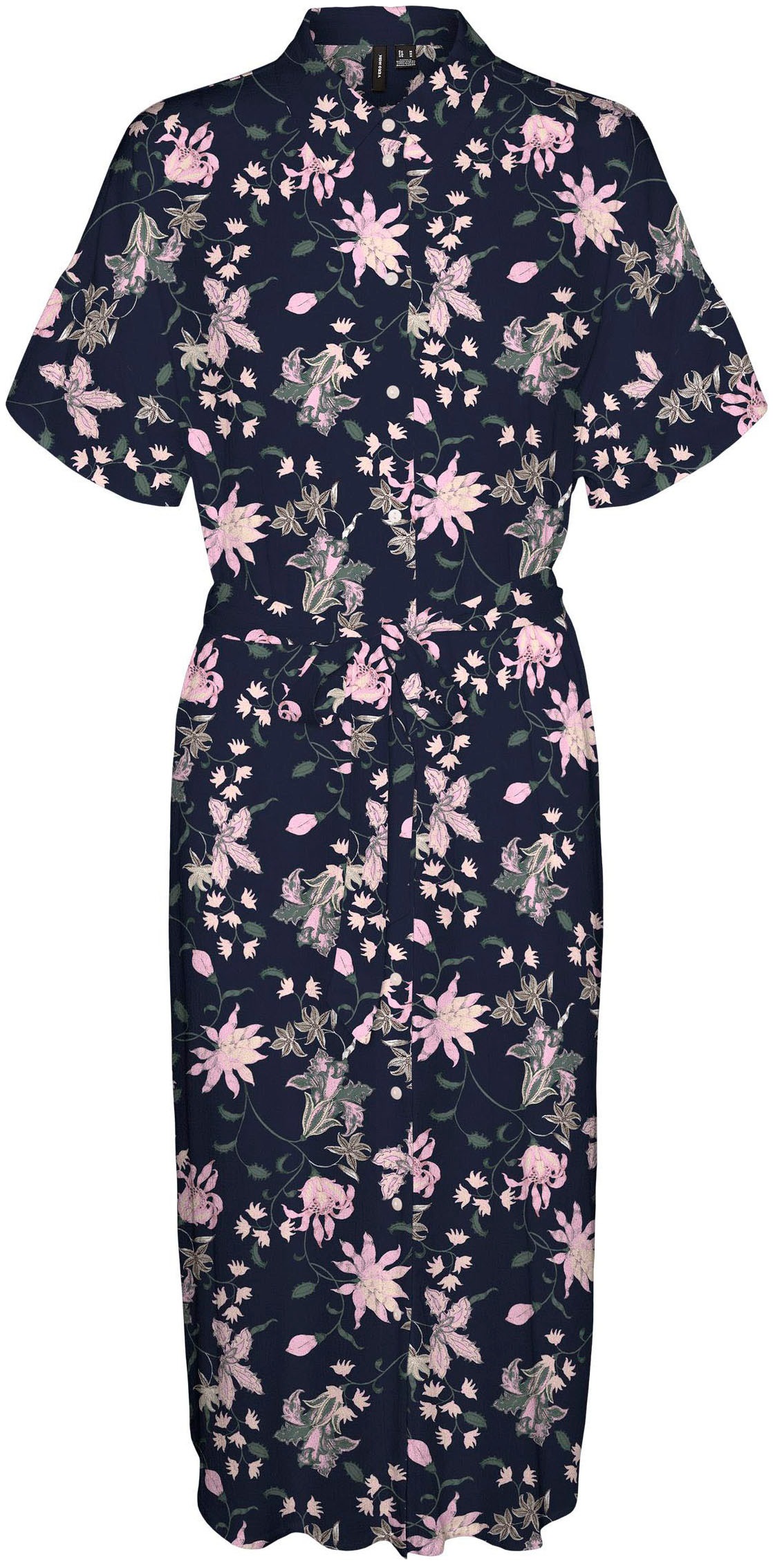 Image of Vero Moda Hemdblusenkleid »VMJENNY SS CALF SHIRT DRESS WVN« bei Ackermann Versand Schweiz