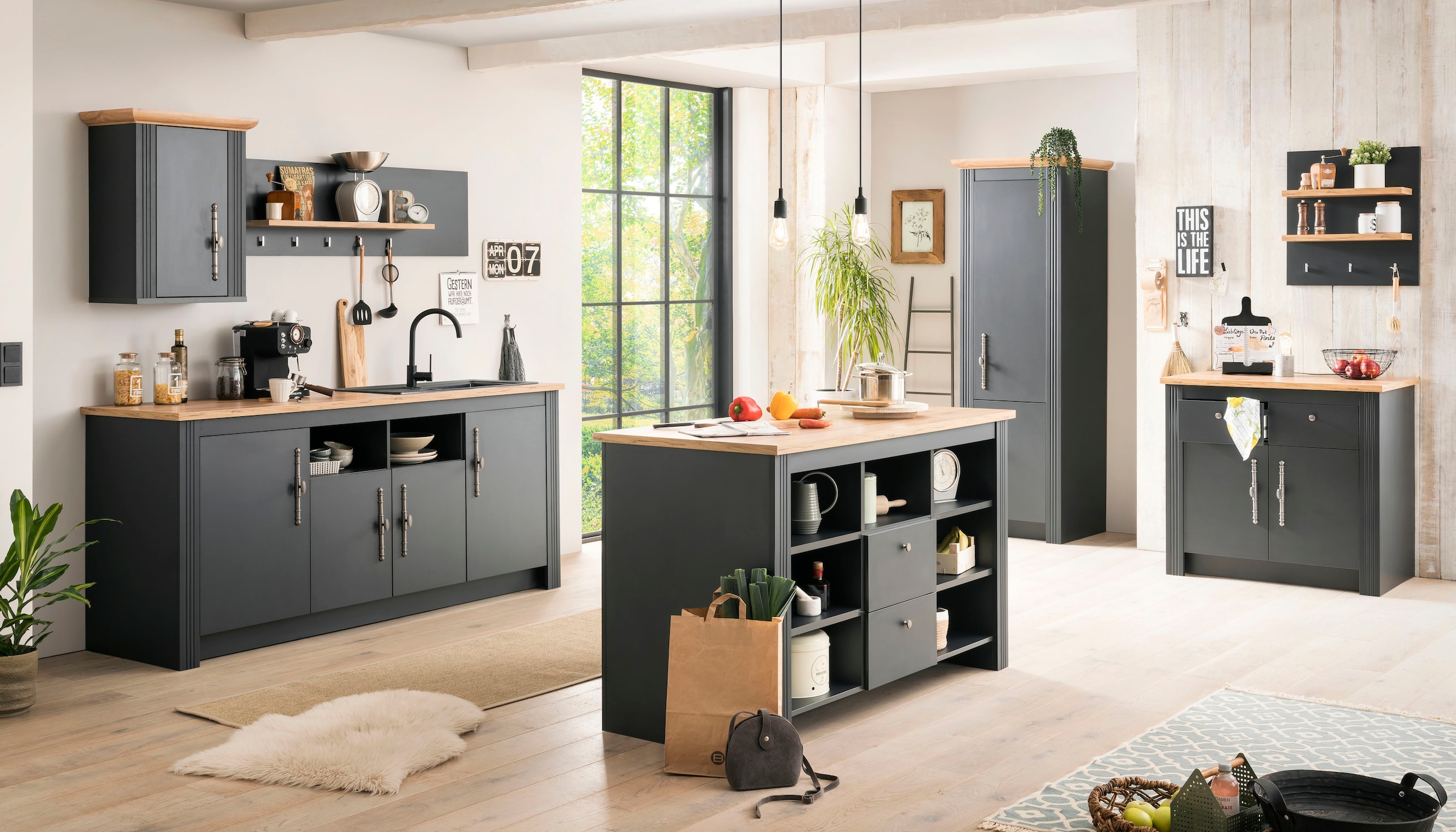 GOODproduct Küche »KS-Westminster« Breite 366 cm, ohne E-Geräte