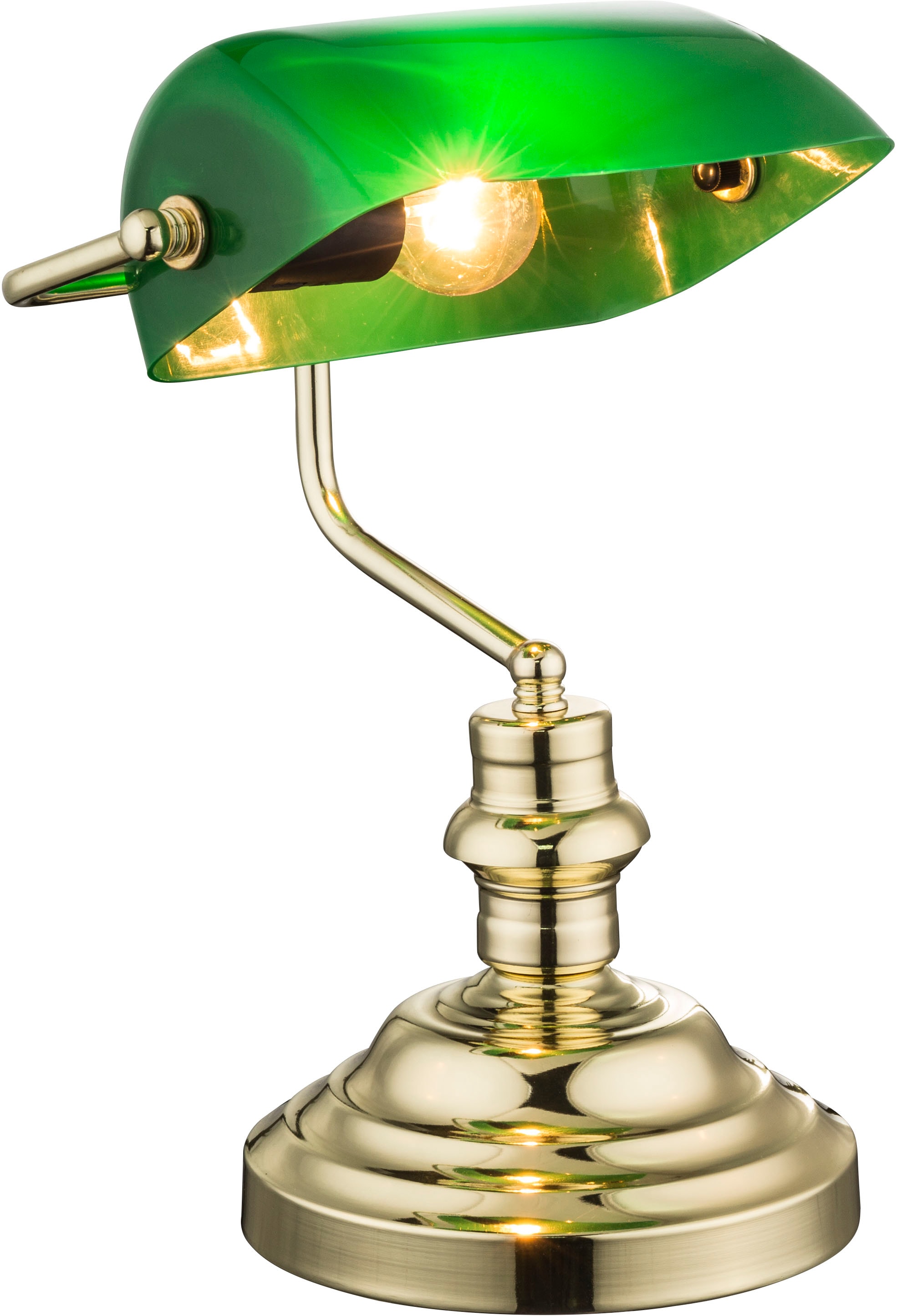GLOBO LIGHTING Lampe de bureau »ANTIQUE« 1 cuis Klassische Schreibtischleuchte, Antik-look Tischleuchte, Bankerlamp