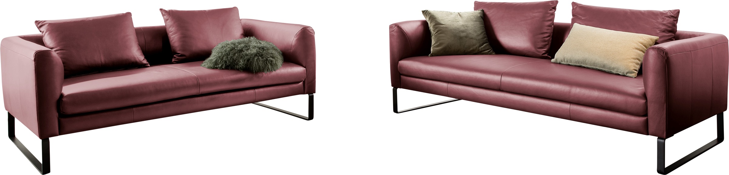 3C Candy Canapé »Avola bequem und elegantes Leder-Sofaset, tolle Verarbeitungsdetails« ensemble : canapé composé d’un 2,5 places et d’un 3 places